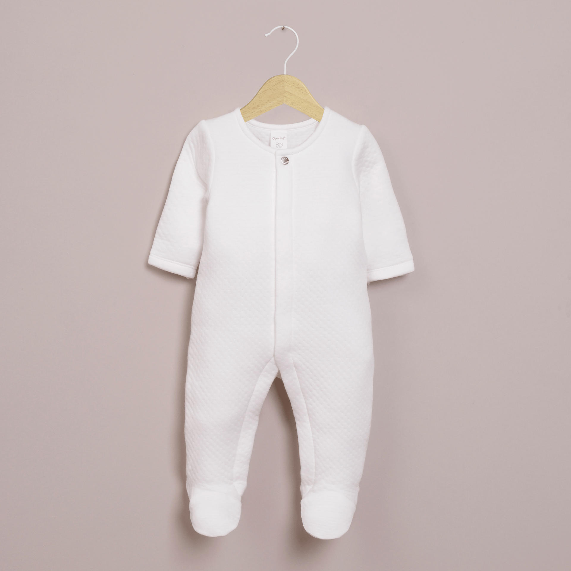 Osito quilted blanco de bebé unisex-0