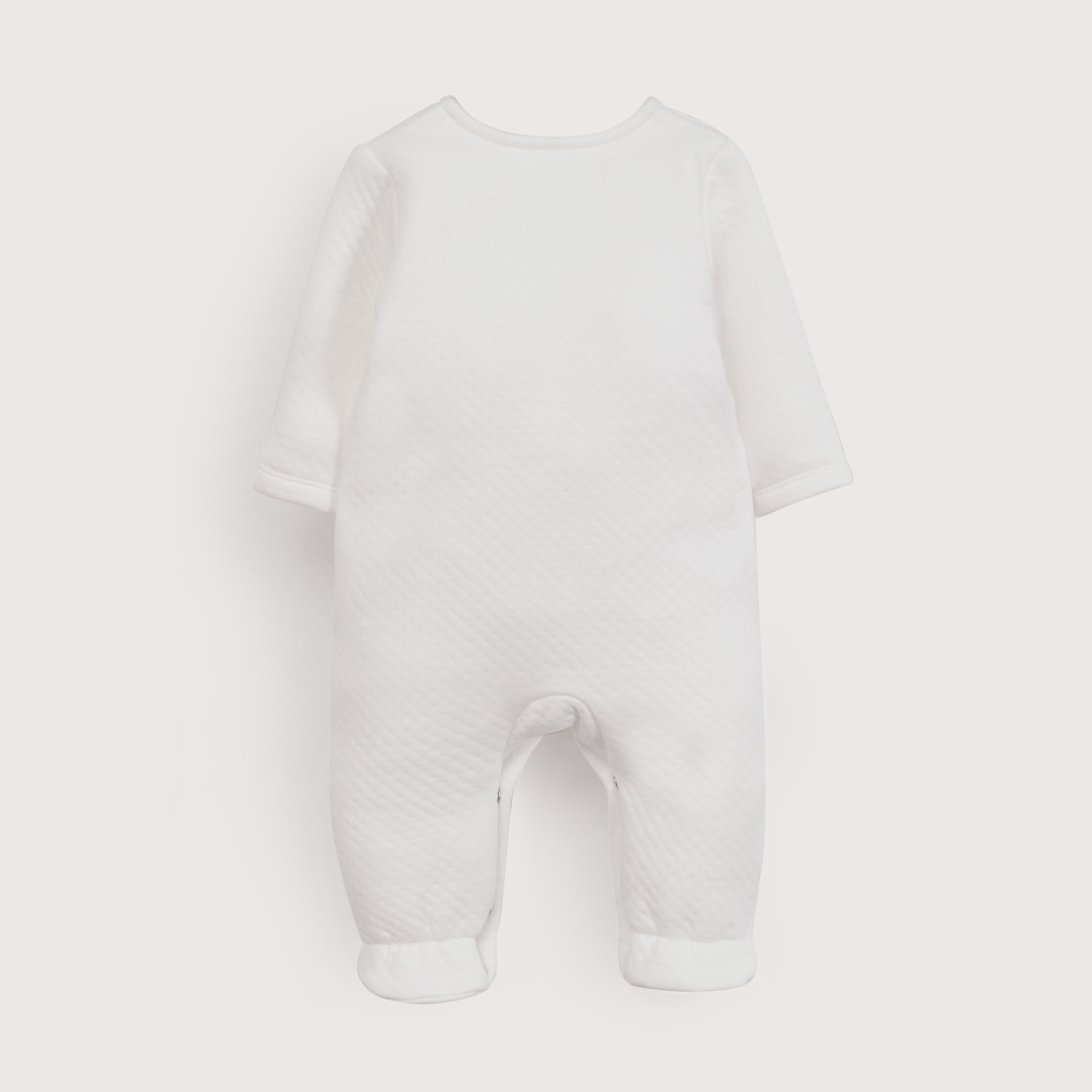 Osito quilted blanco de bebé unisex-2