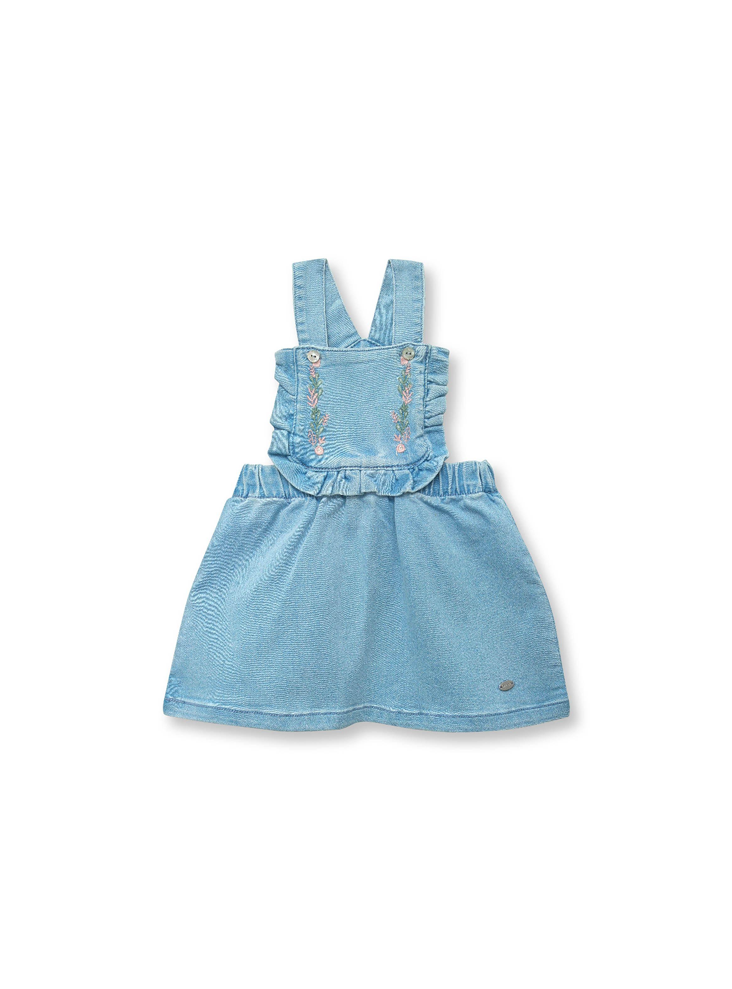 Jumper de bebé niña bordado Celeste (RN - 9M)-0
