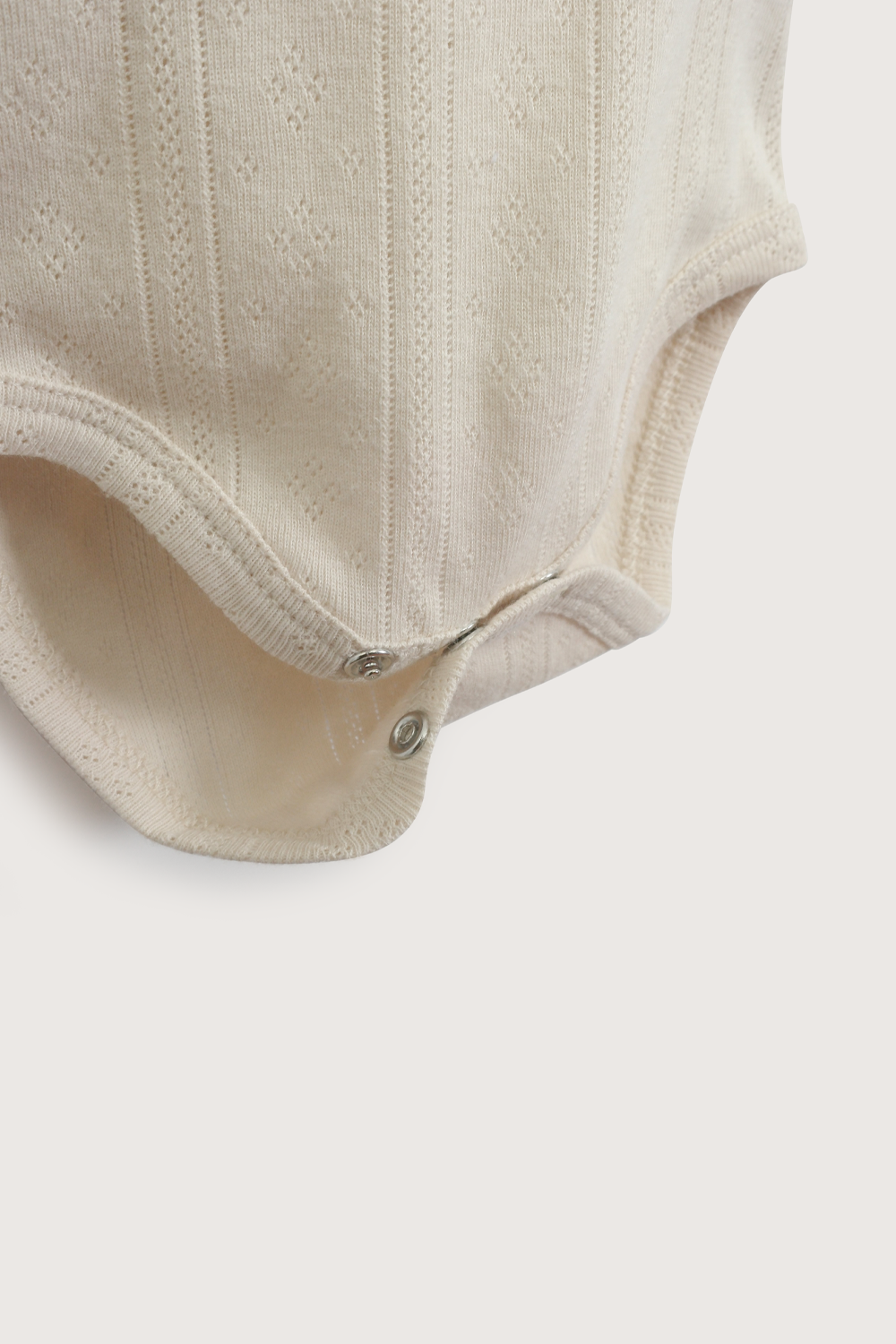 Body acanalado crema de bebé niña-4