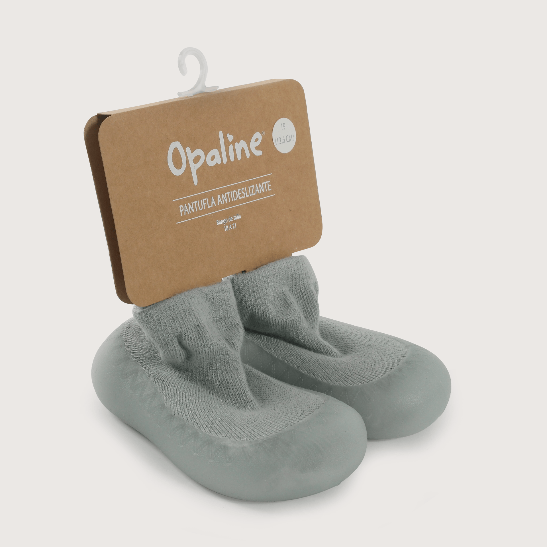 Calcetin con suela de silicona azul de niño-5