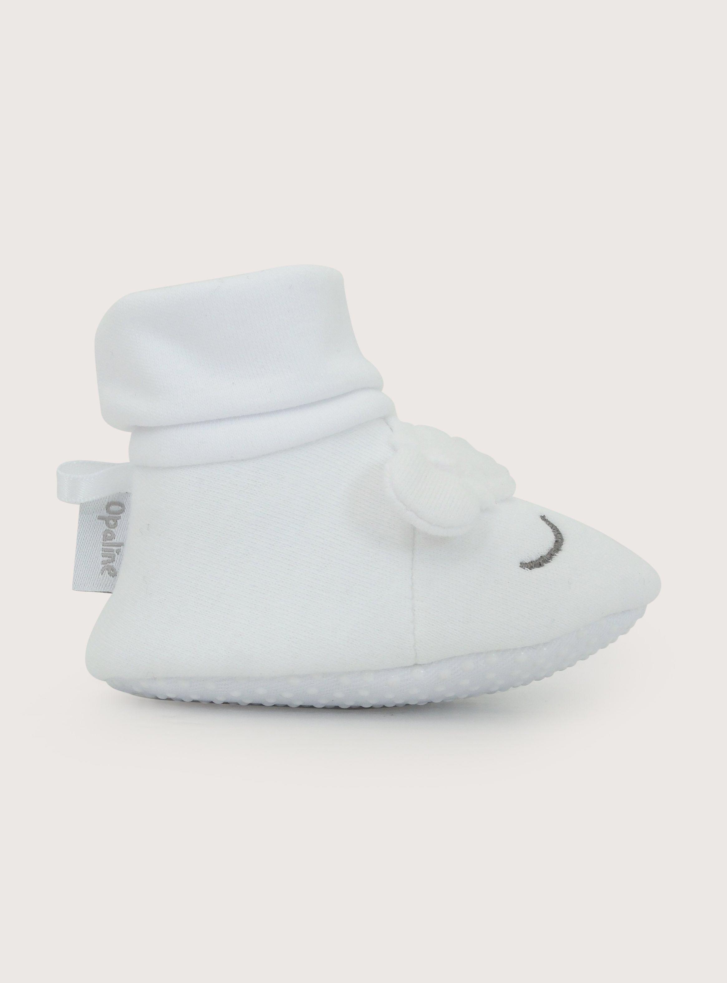 Pantufla Bebe Unisex Oveja Blanco-2