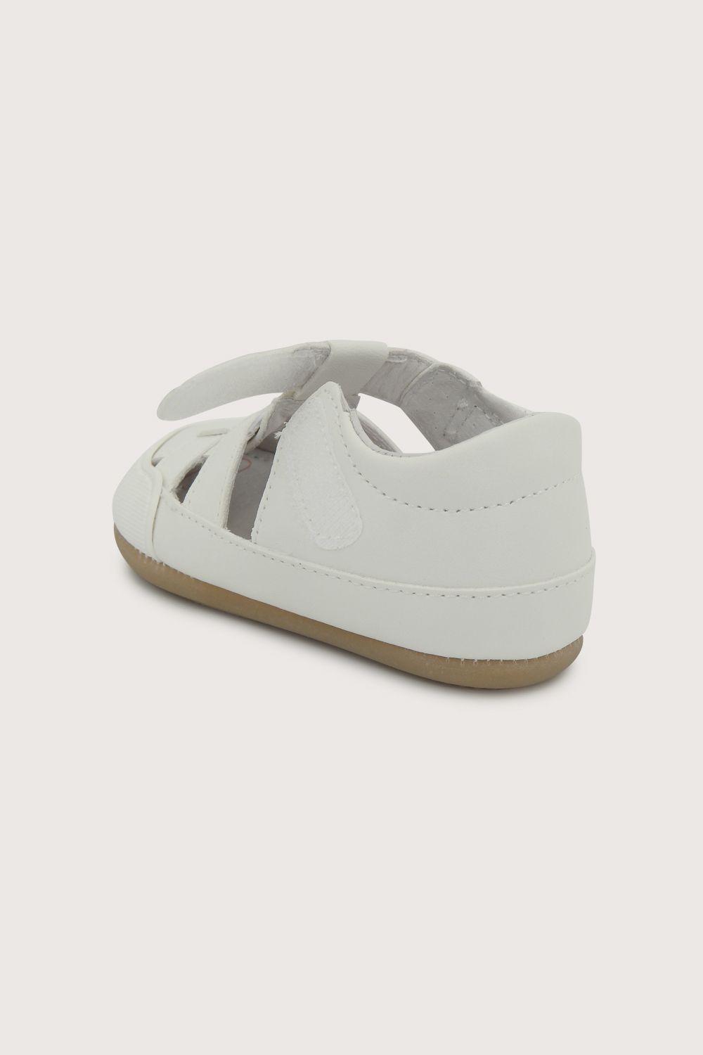 Sandalia ultra flexible blanca de niña-5