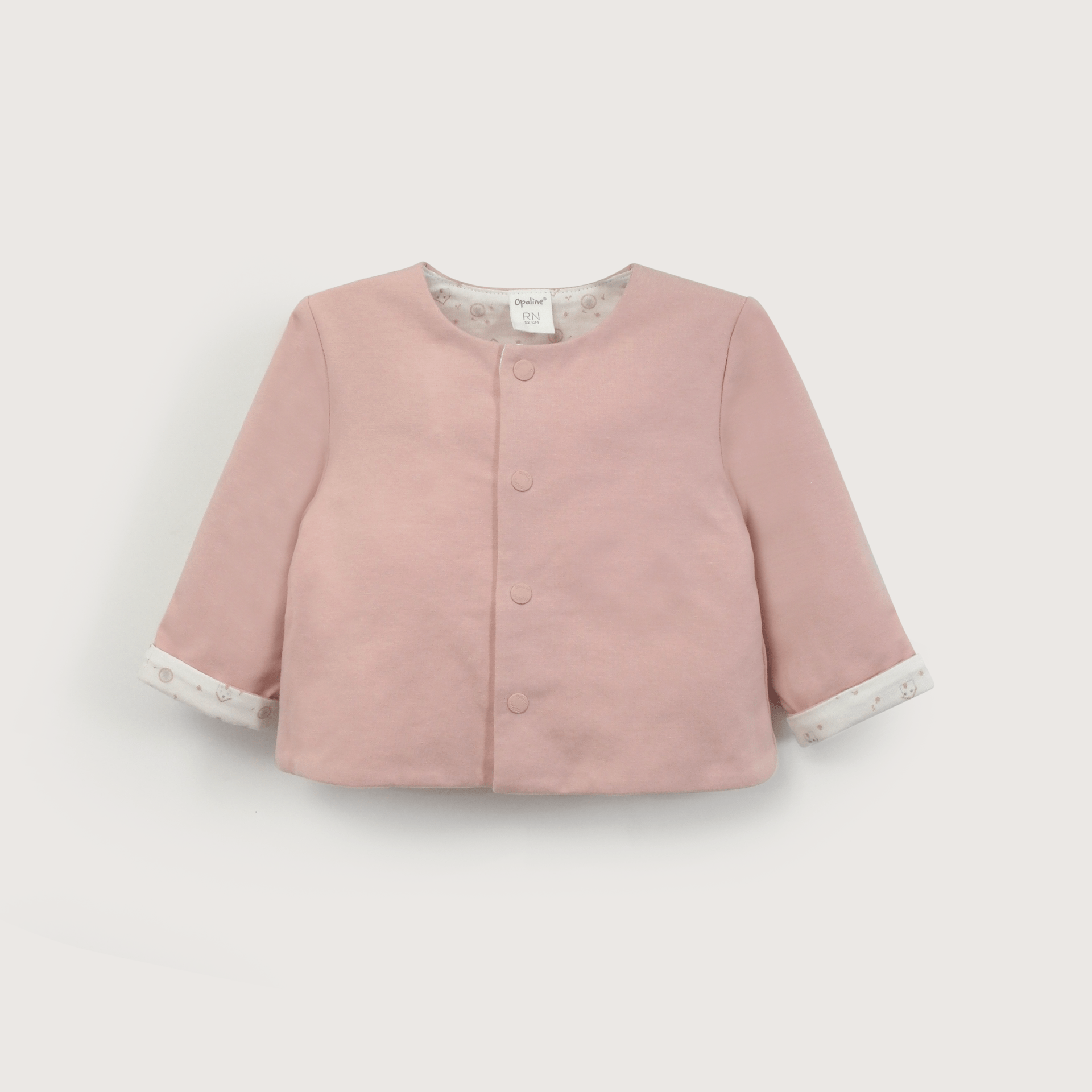 Conjunto polerón y pantalón rosado de bebé niña-2