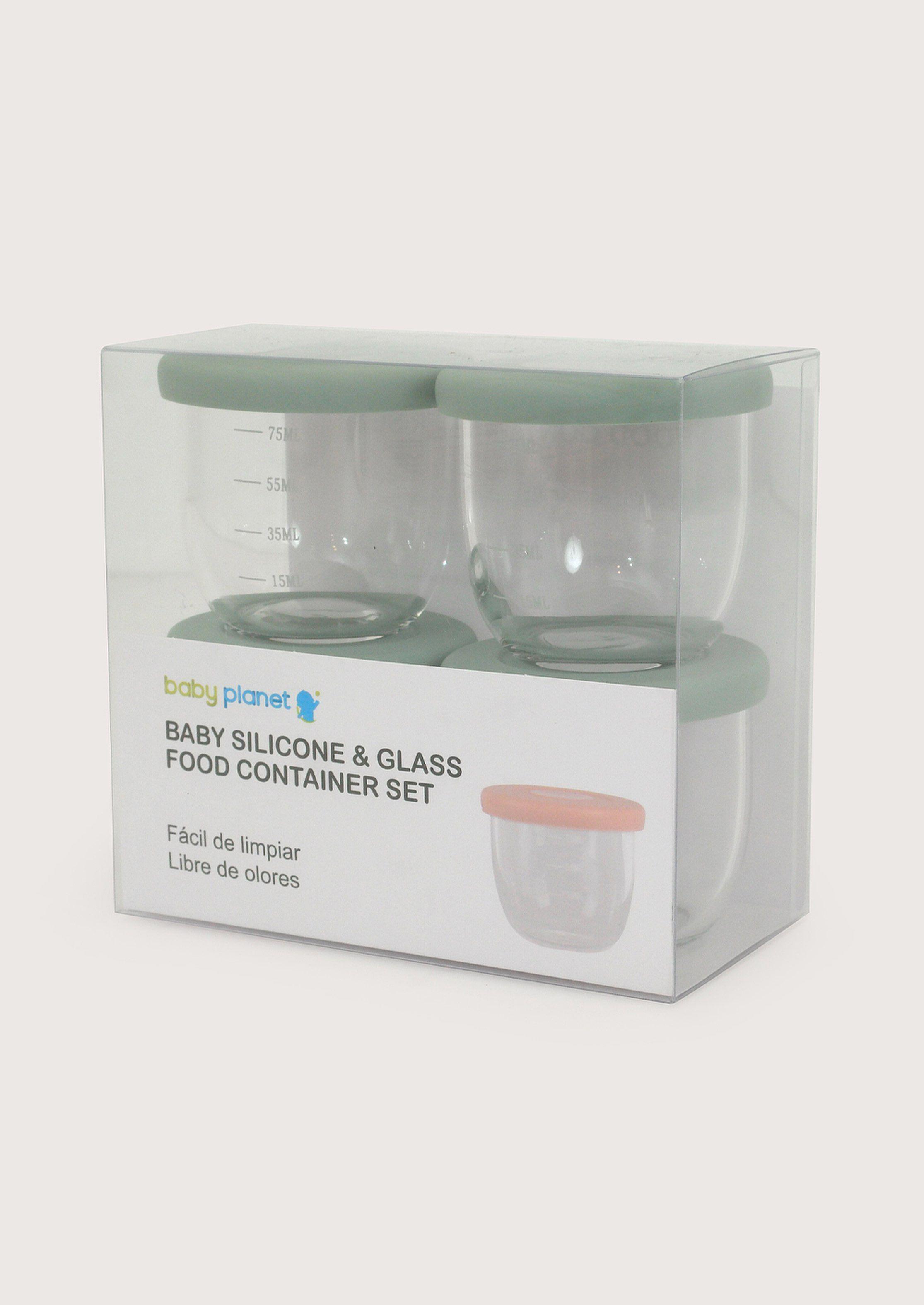 Set frascos snack vidrio 4 uds verde-2