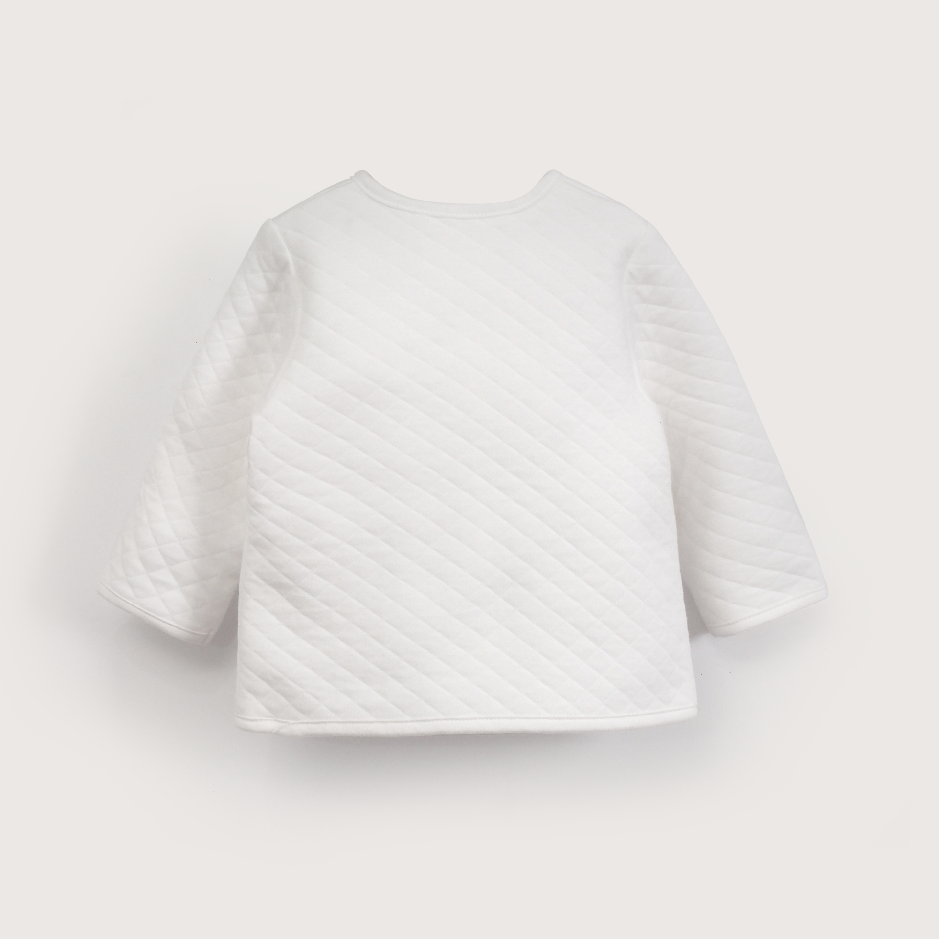 Chaqueta quilted blanca de bebé unisex-2
