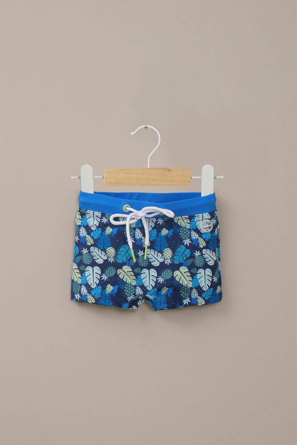 Short traje de baño azul de niño-0