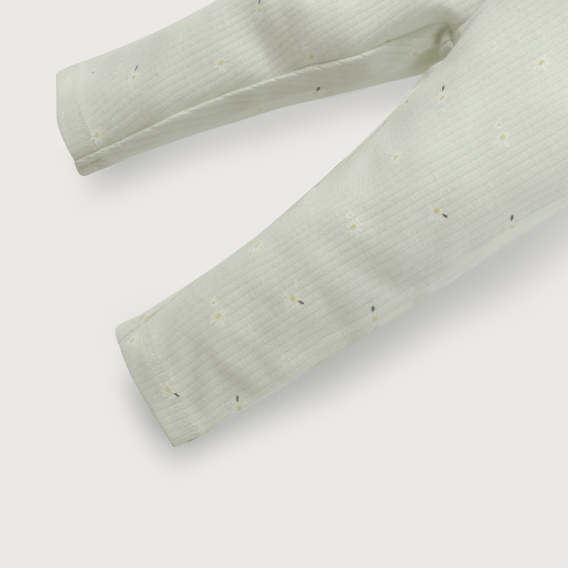 Calza de rib verde de niña-3