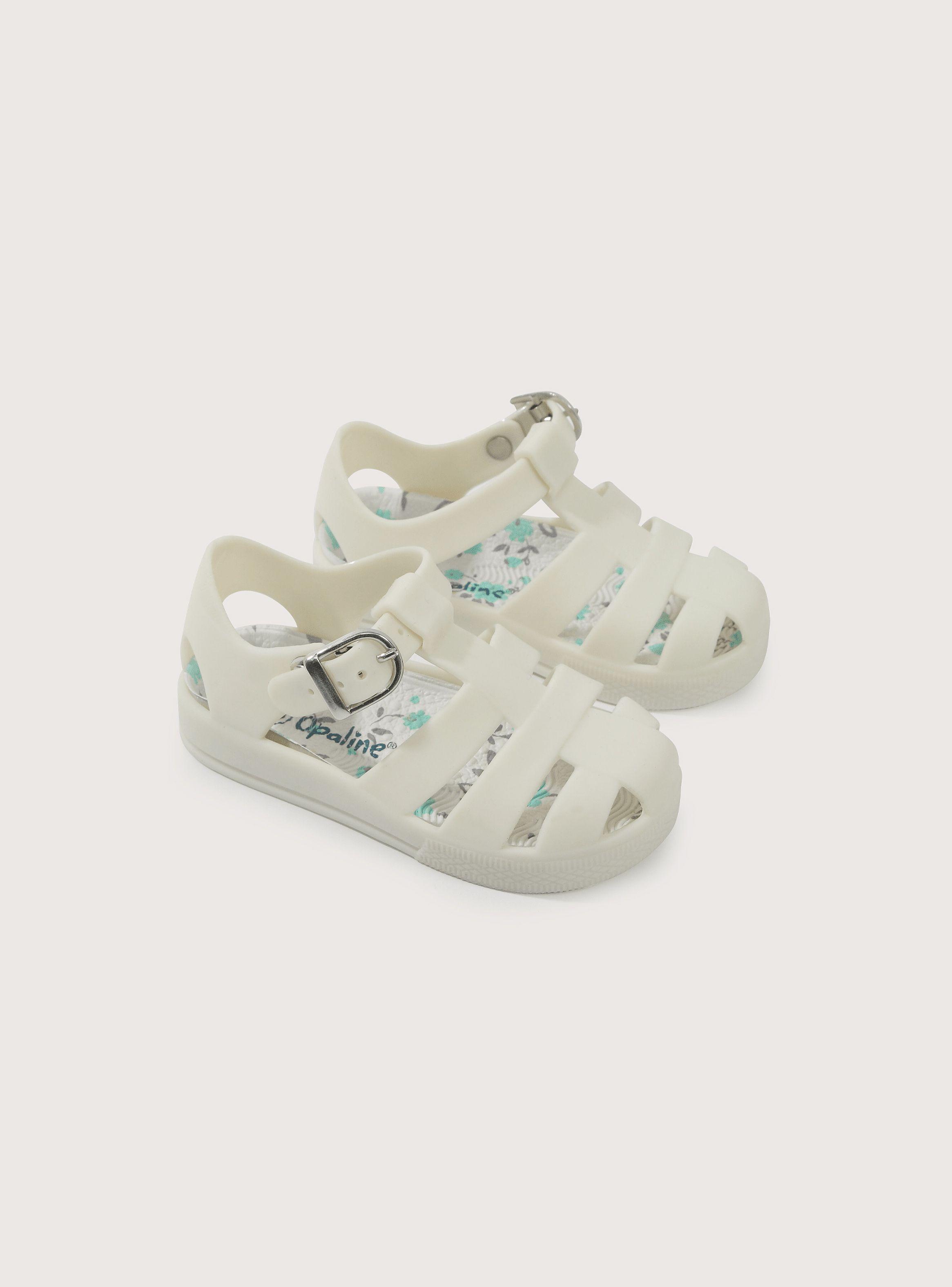 Sandalia Primeros Pasos Aqua Blanca de Niña-0