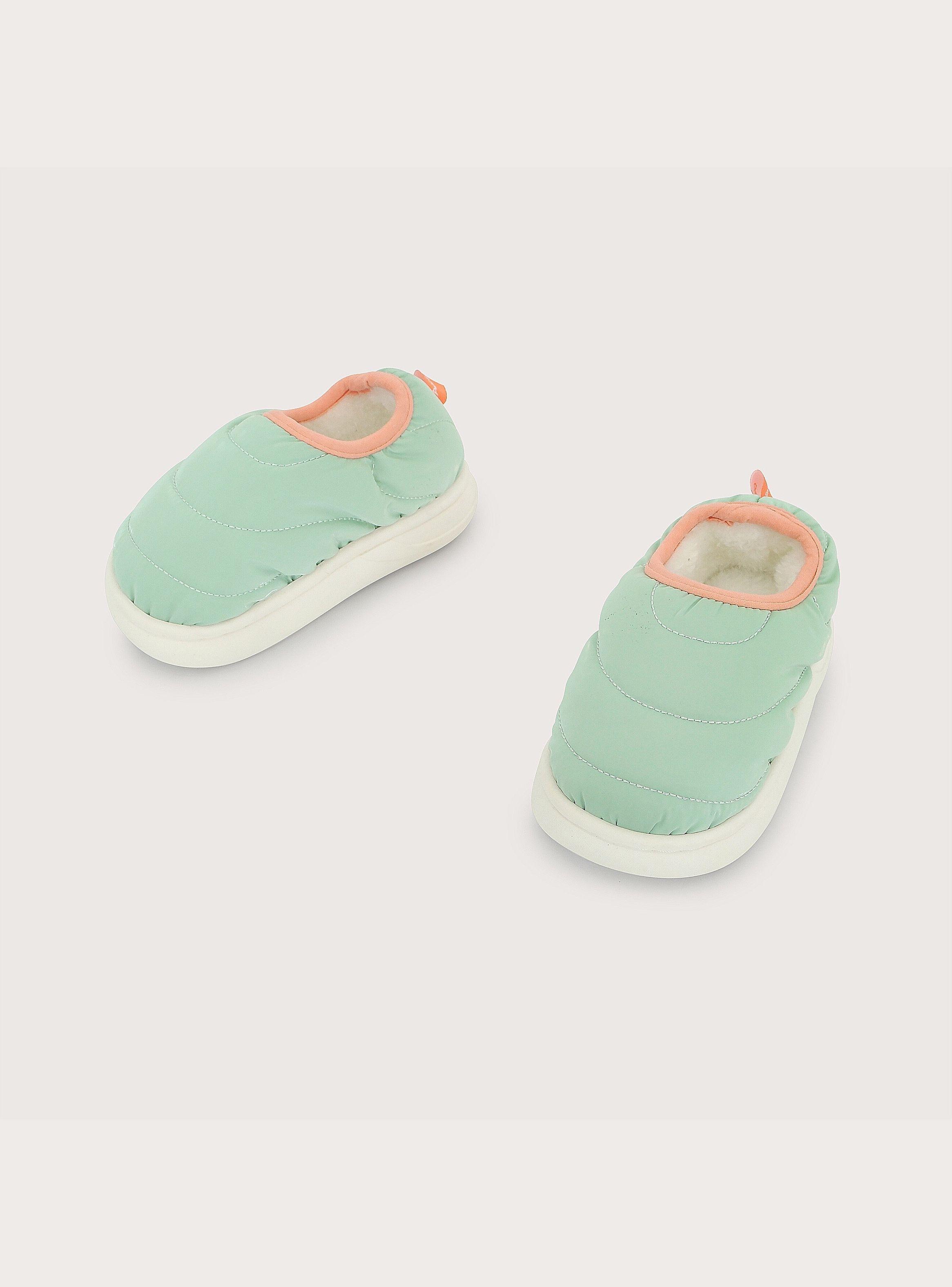 Pantufla Puffer Verde Niño-3