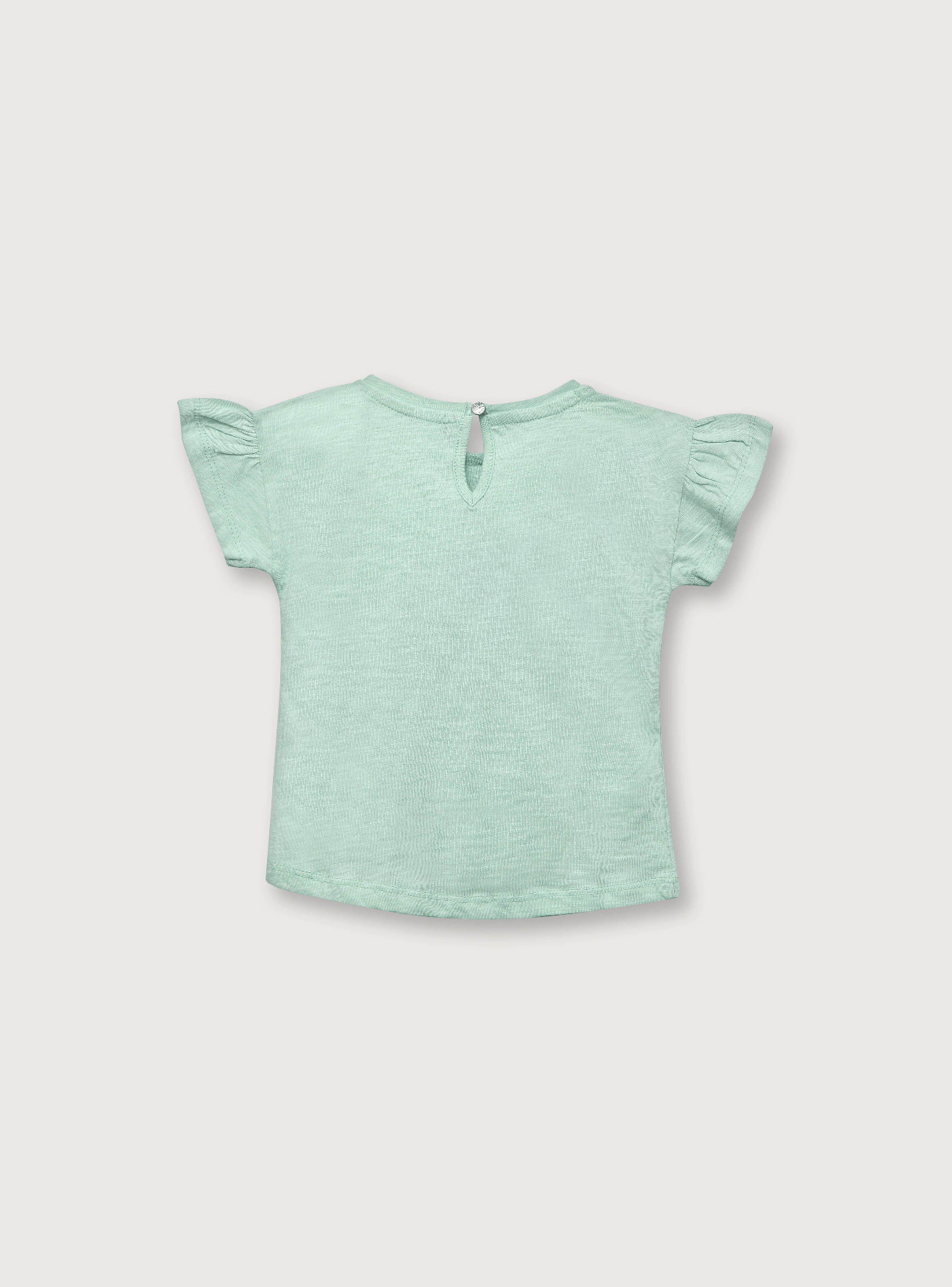 Polera Niña Tipo Grunge Corazón Aqua (6 Meses A 4 Años)-1