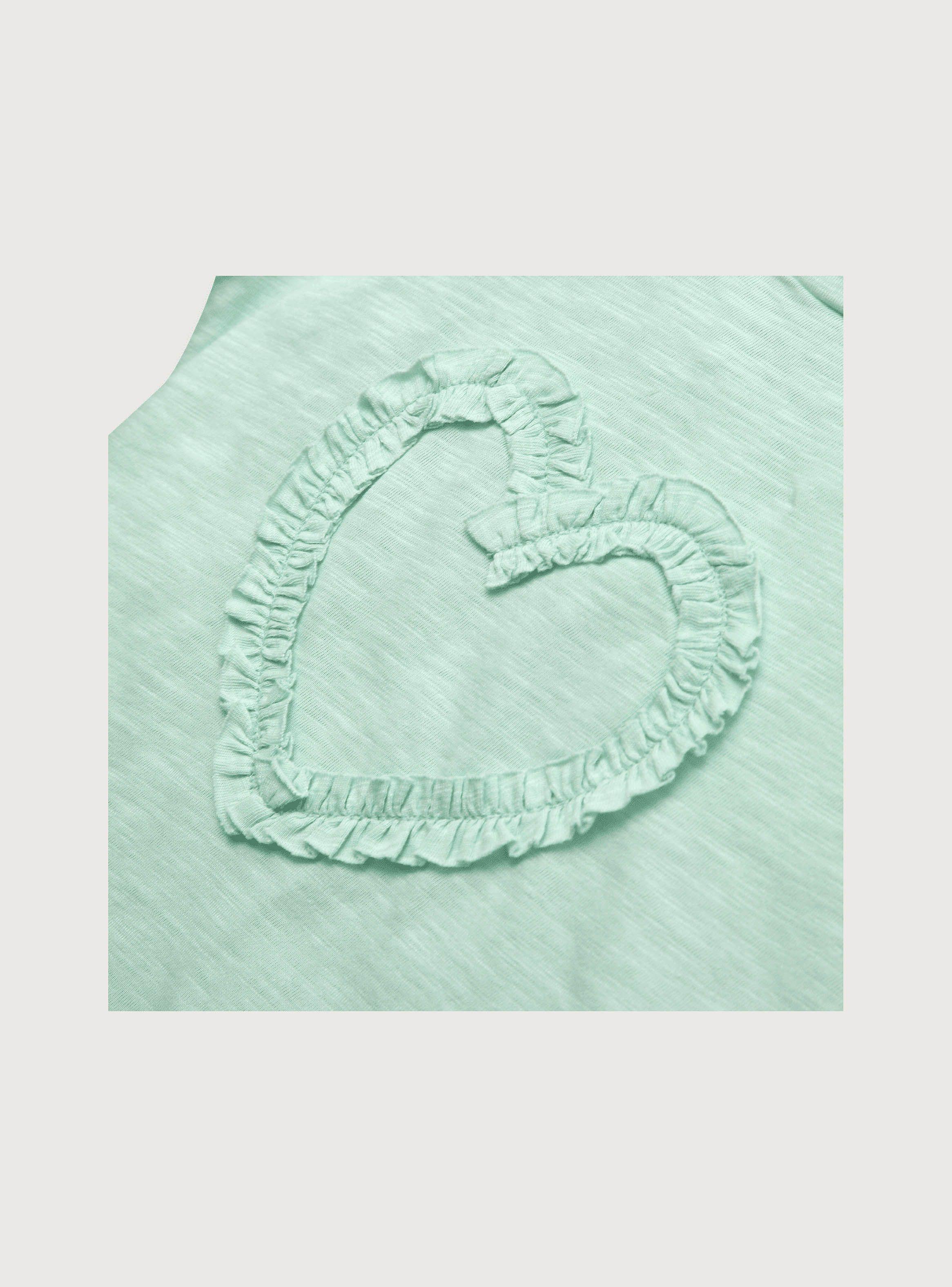 Polera Niña Tipo Grunge Corazón Aqua (6 Meses A 4 Años)-2