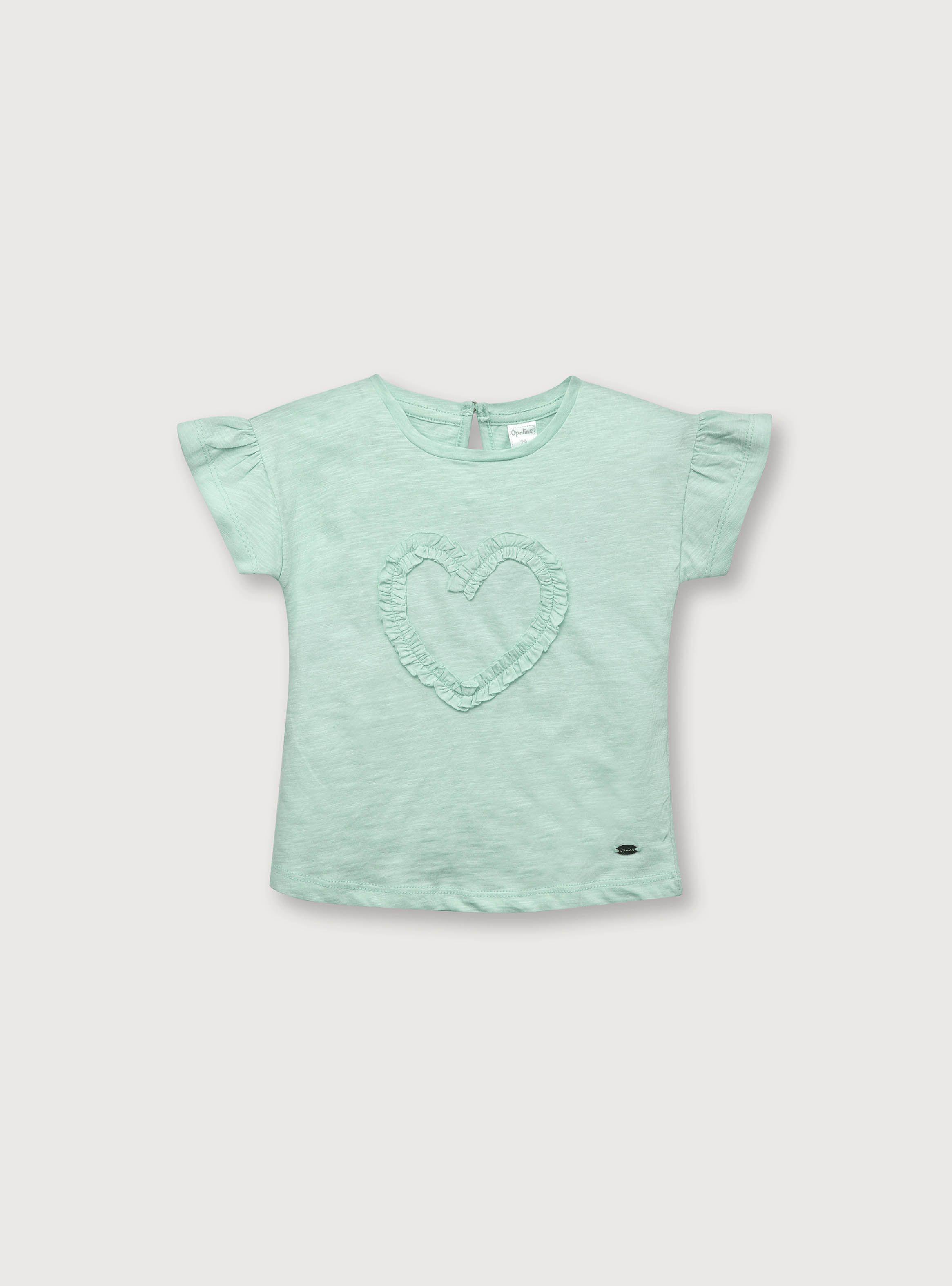 Polera Niña Tipo Grunge Corazón Aqua (6 Meses A 4 Años)-0