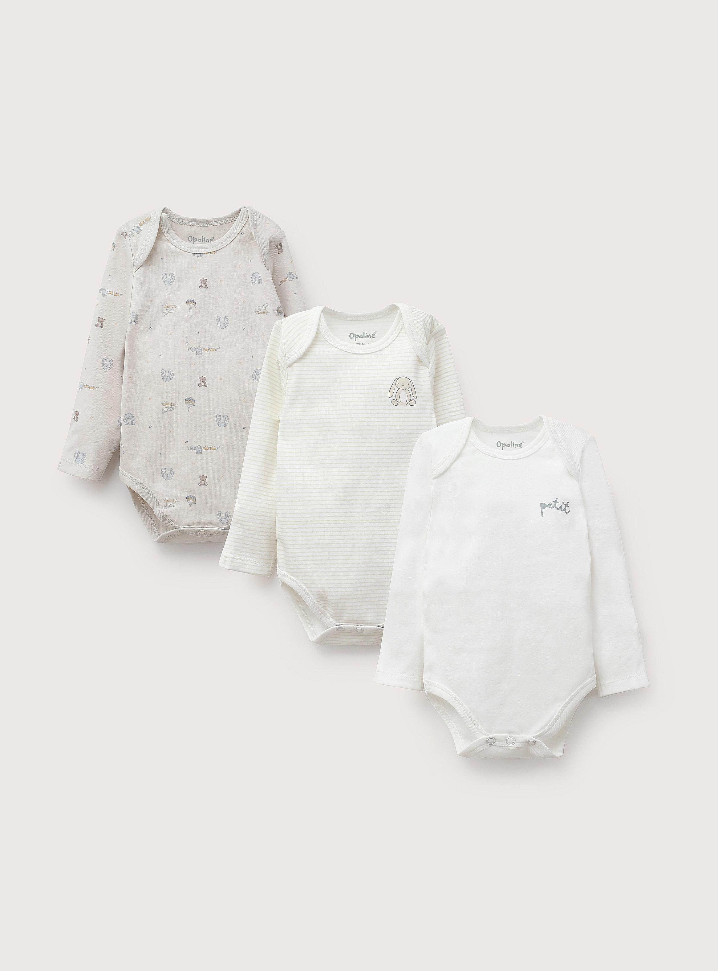 Pack Bodies Bebe Niño Beige-1