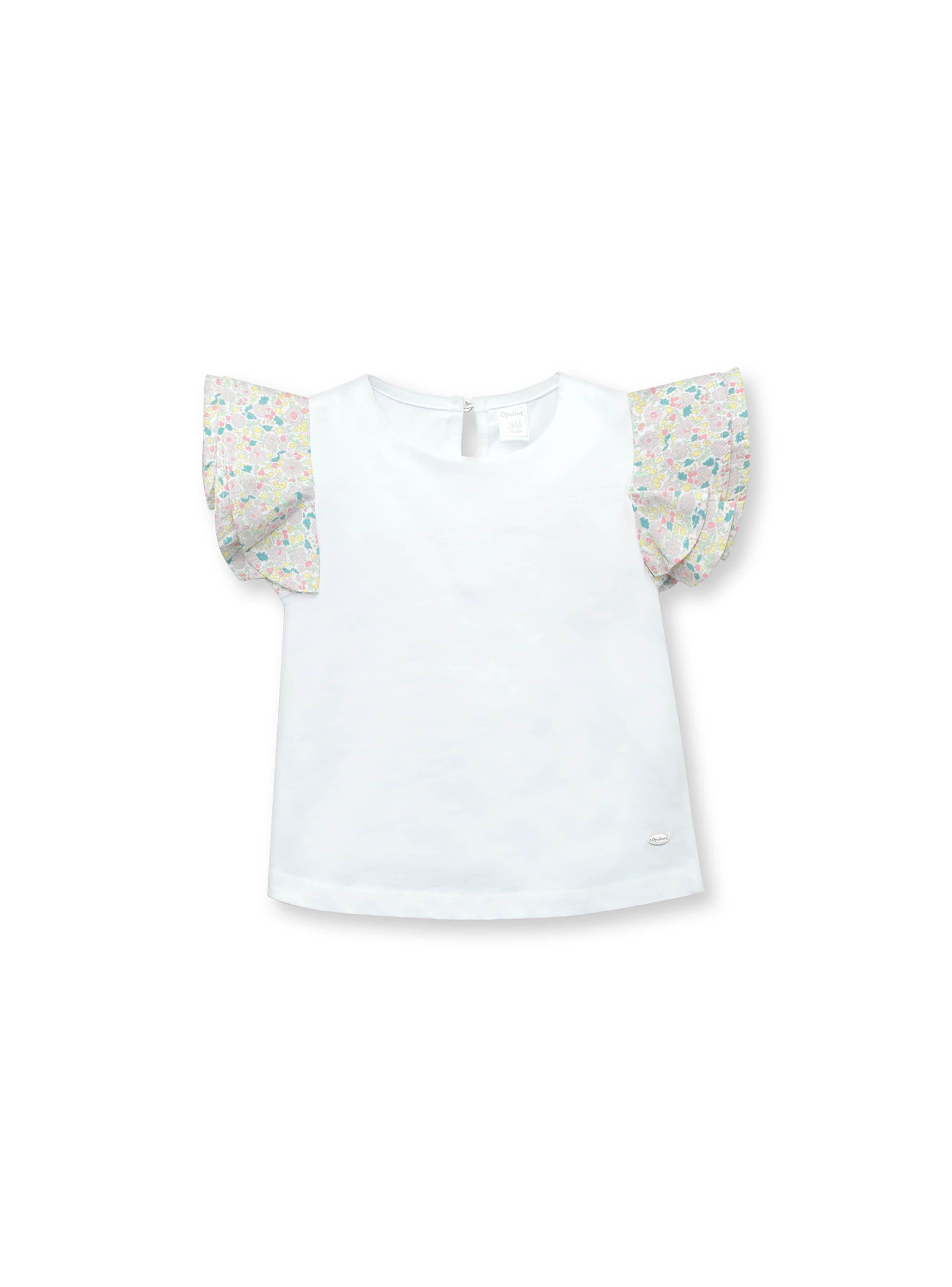 Polera De Niña Vuelos Print Blanco (6M A 4A) Opaline-0