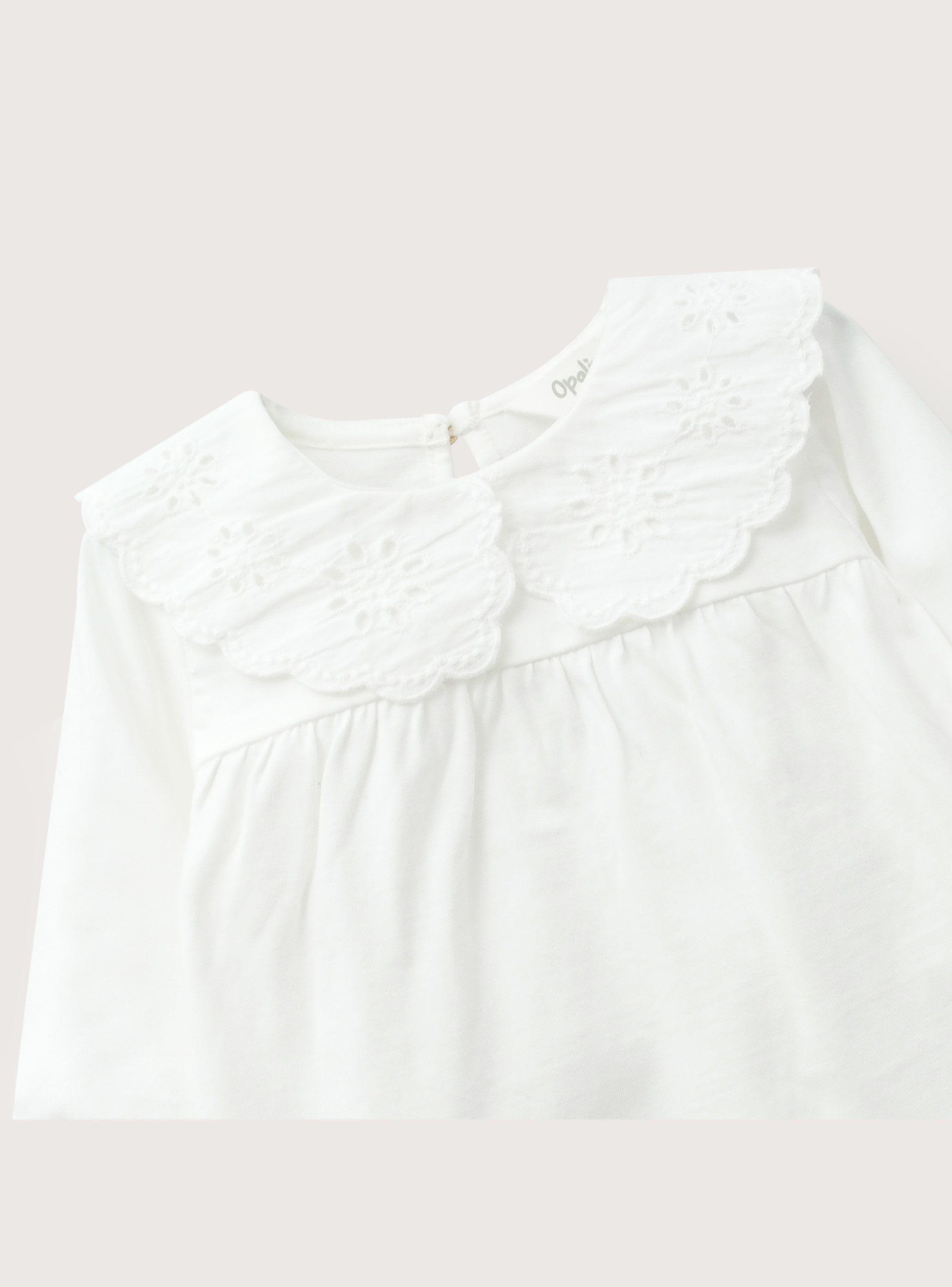 Polera Cuello Bobo Blanca Infant Niña-2