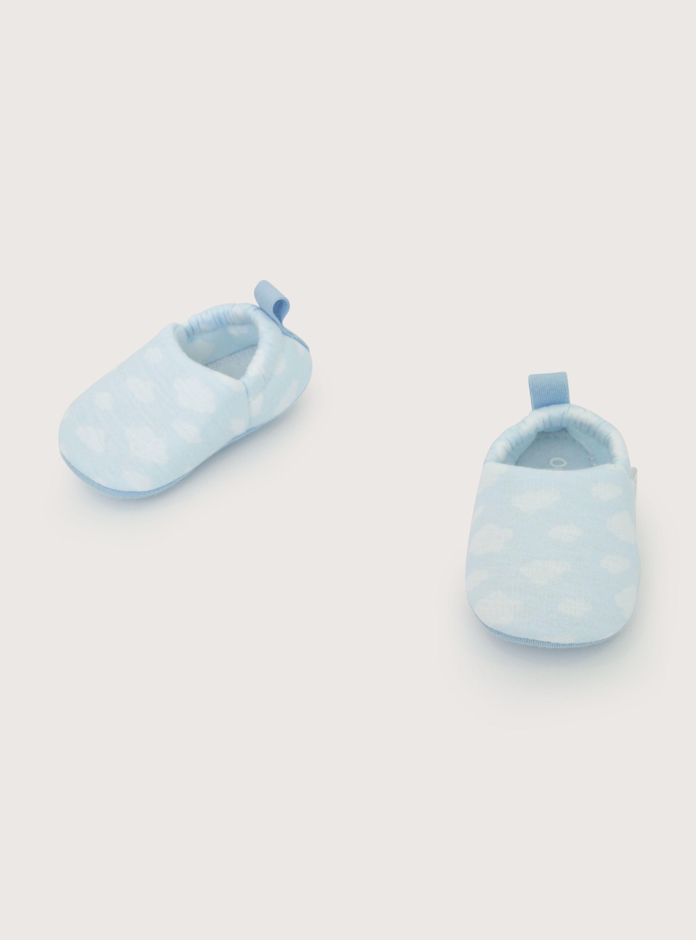 Pantufla Bebe Niño Nubes Celeste-3
