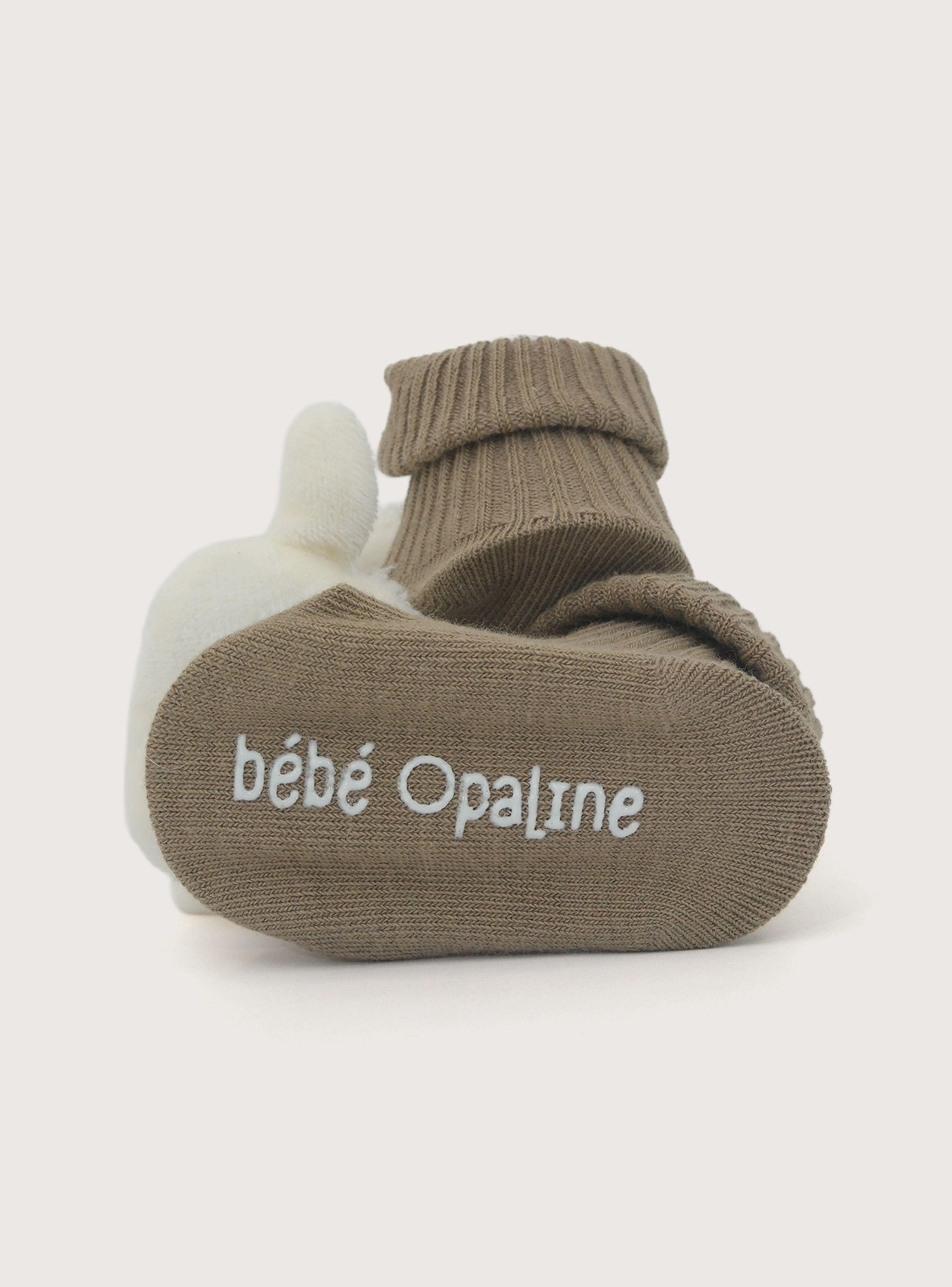 Calcetin Cascabel Oveja Café Bebé Unisex-2