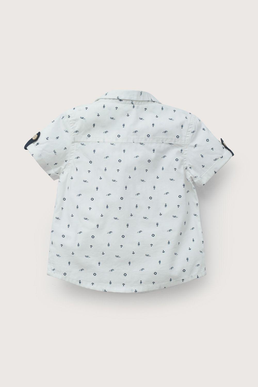 Camisa manga corta blanca de niño-2
