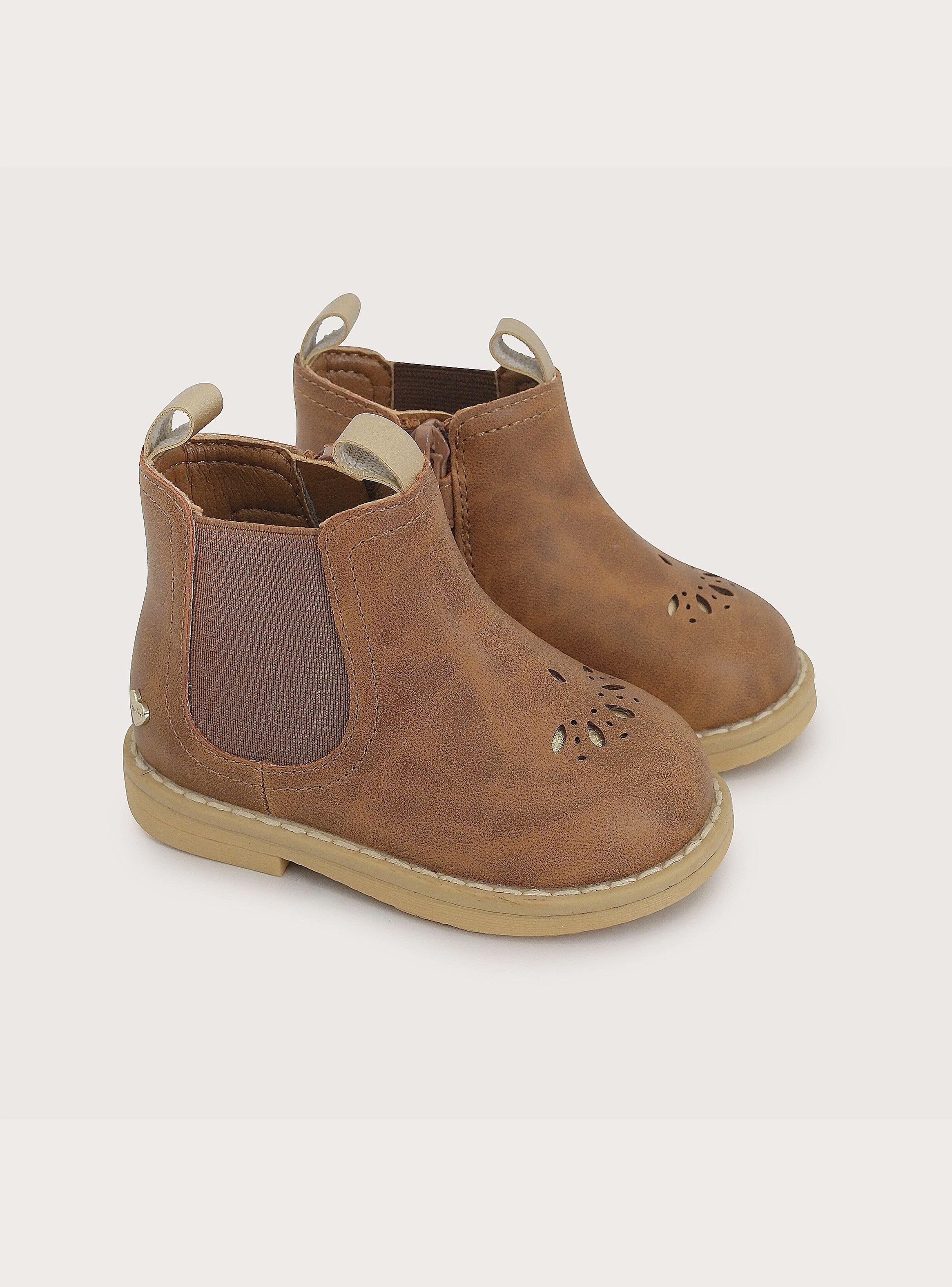 Botín Casual Camel Niña-0