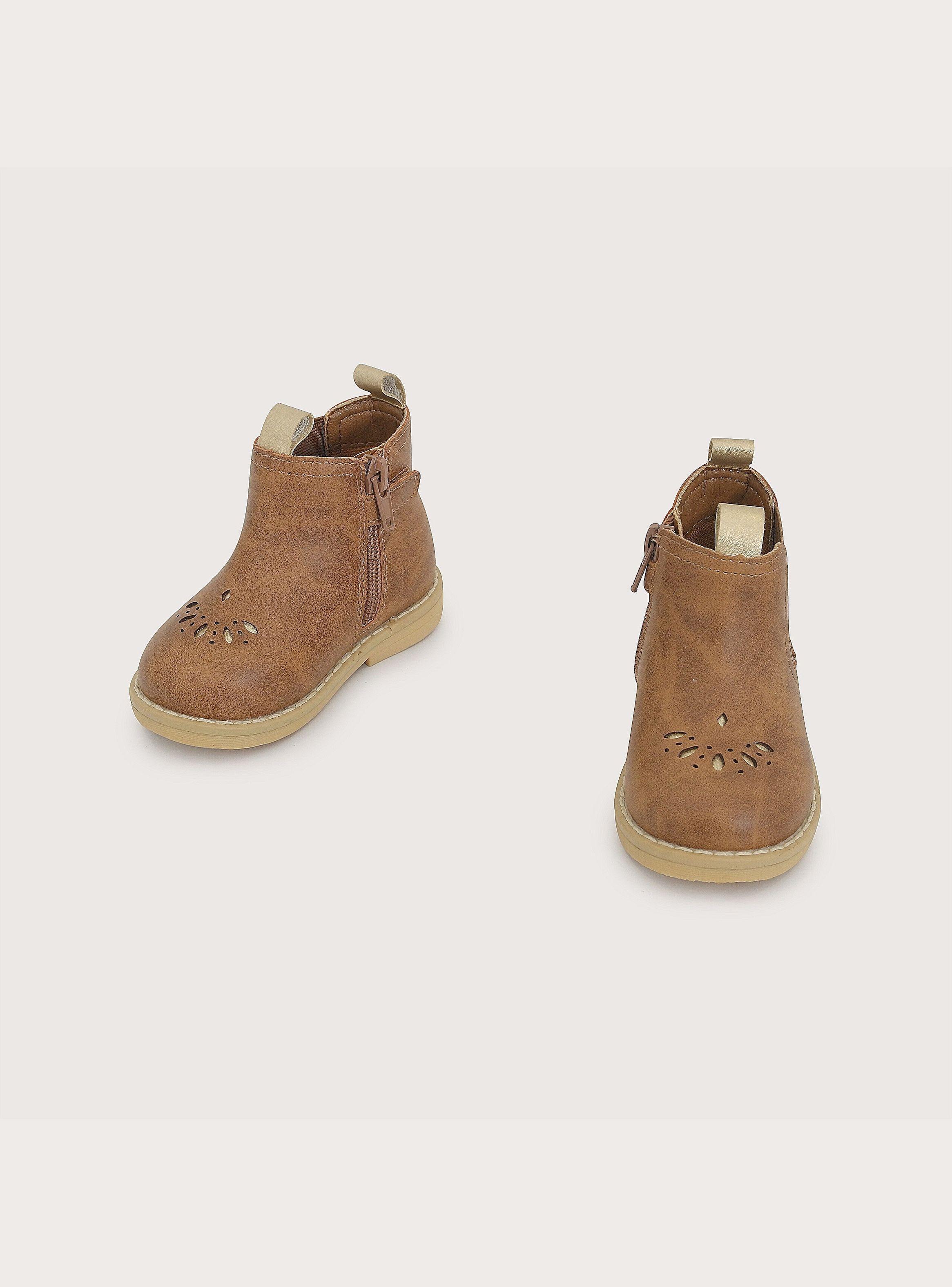 Botín Casual Camel Niña-3