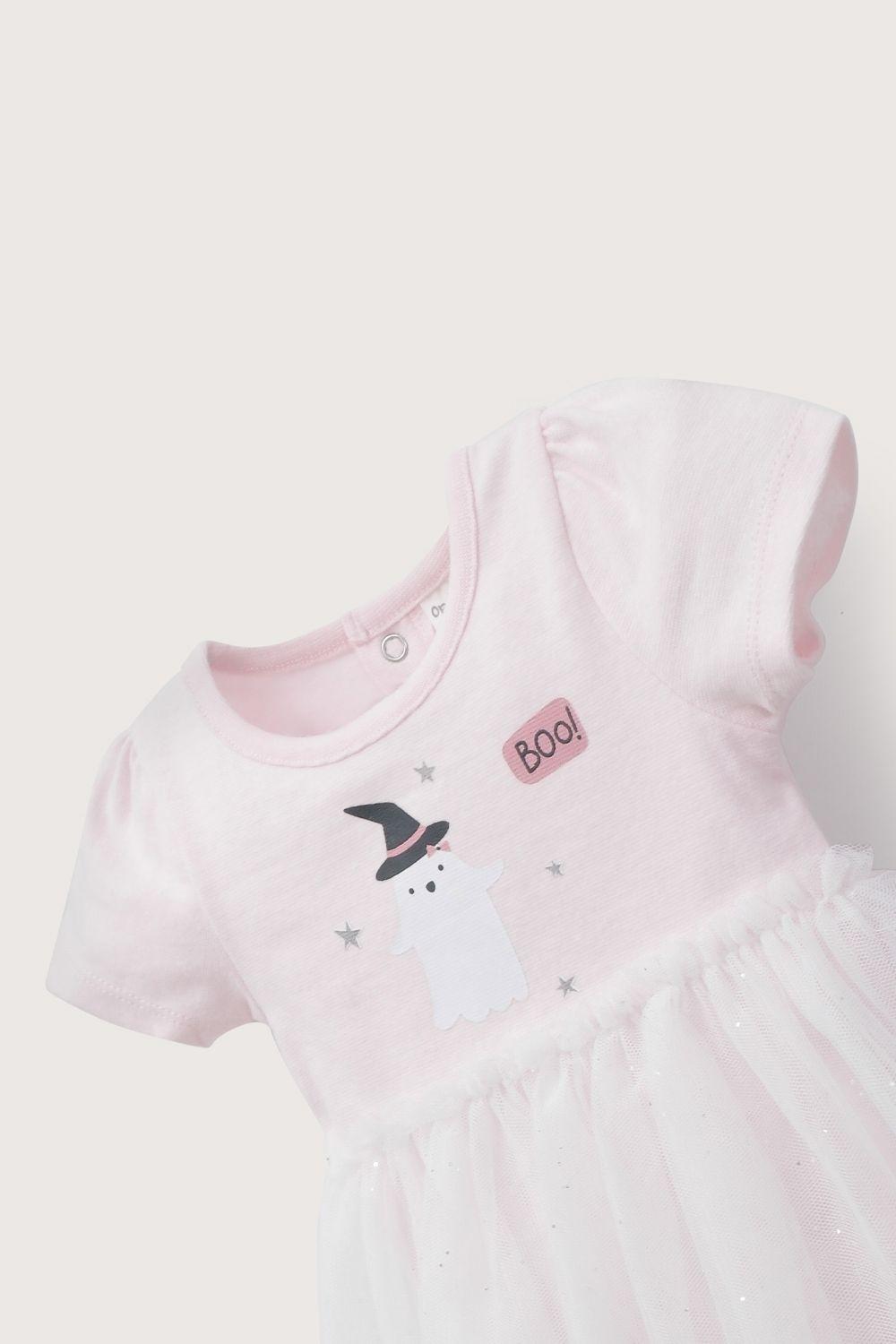 Body vestido rosado de bebé niña halloween-3