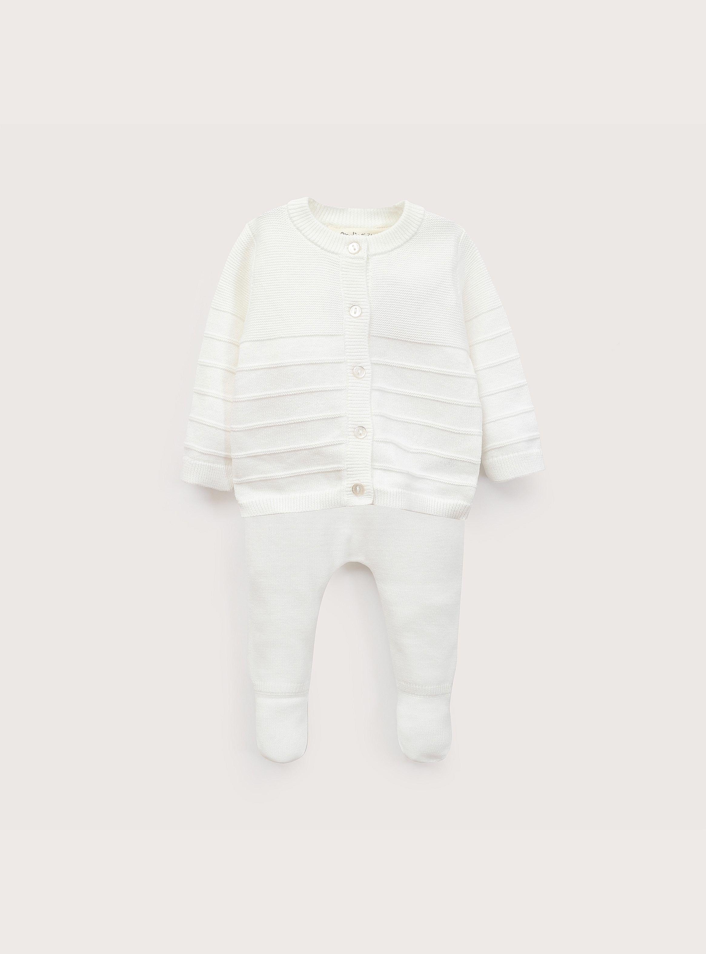 Conjunto Tejido Bebe Unisex Blanco-1