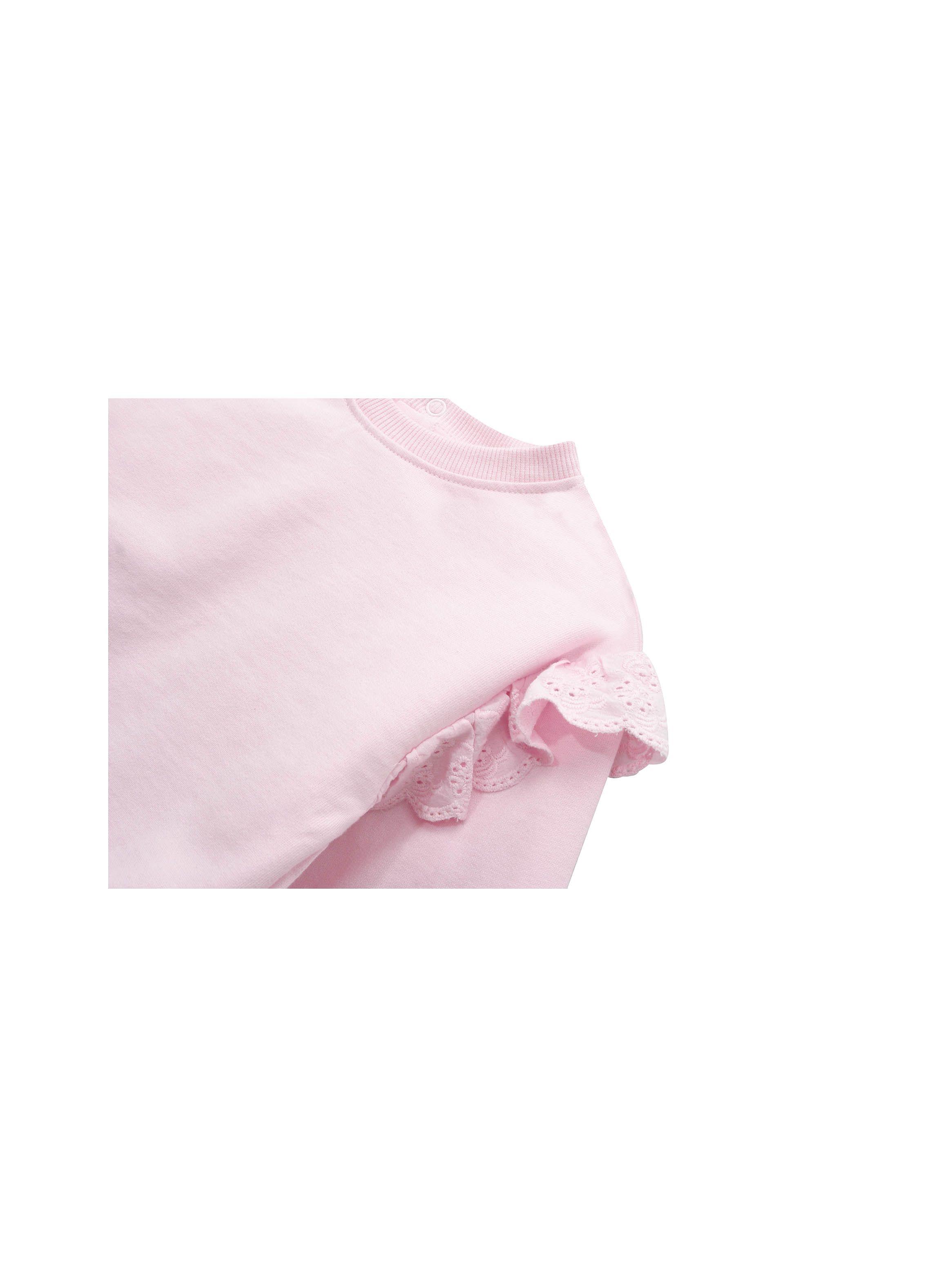 Polerón de bebé niña con broderie Rosado (RN - 9M)-2