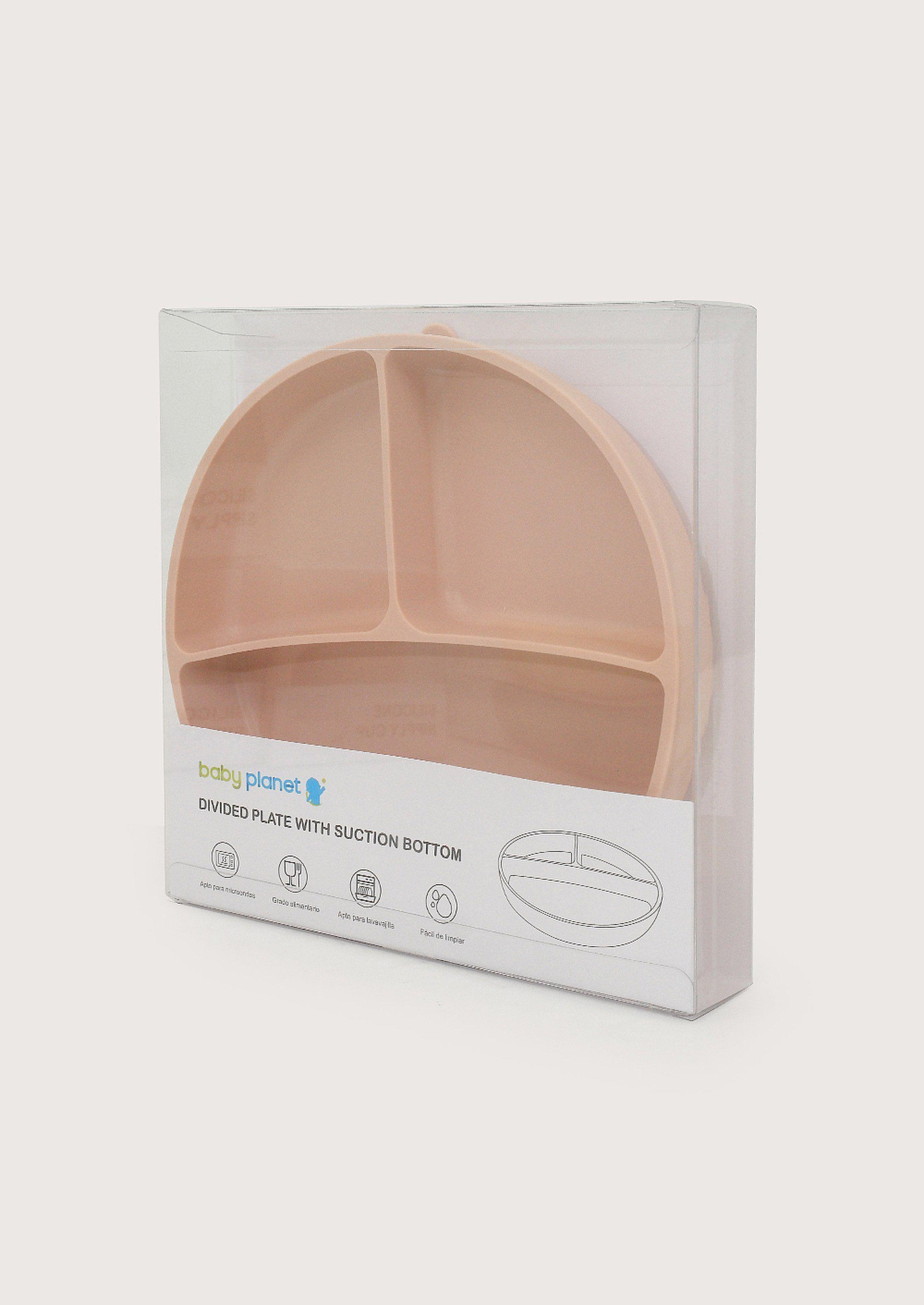 Plato dividido con base antideslizante rosado-2