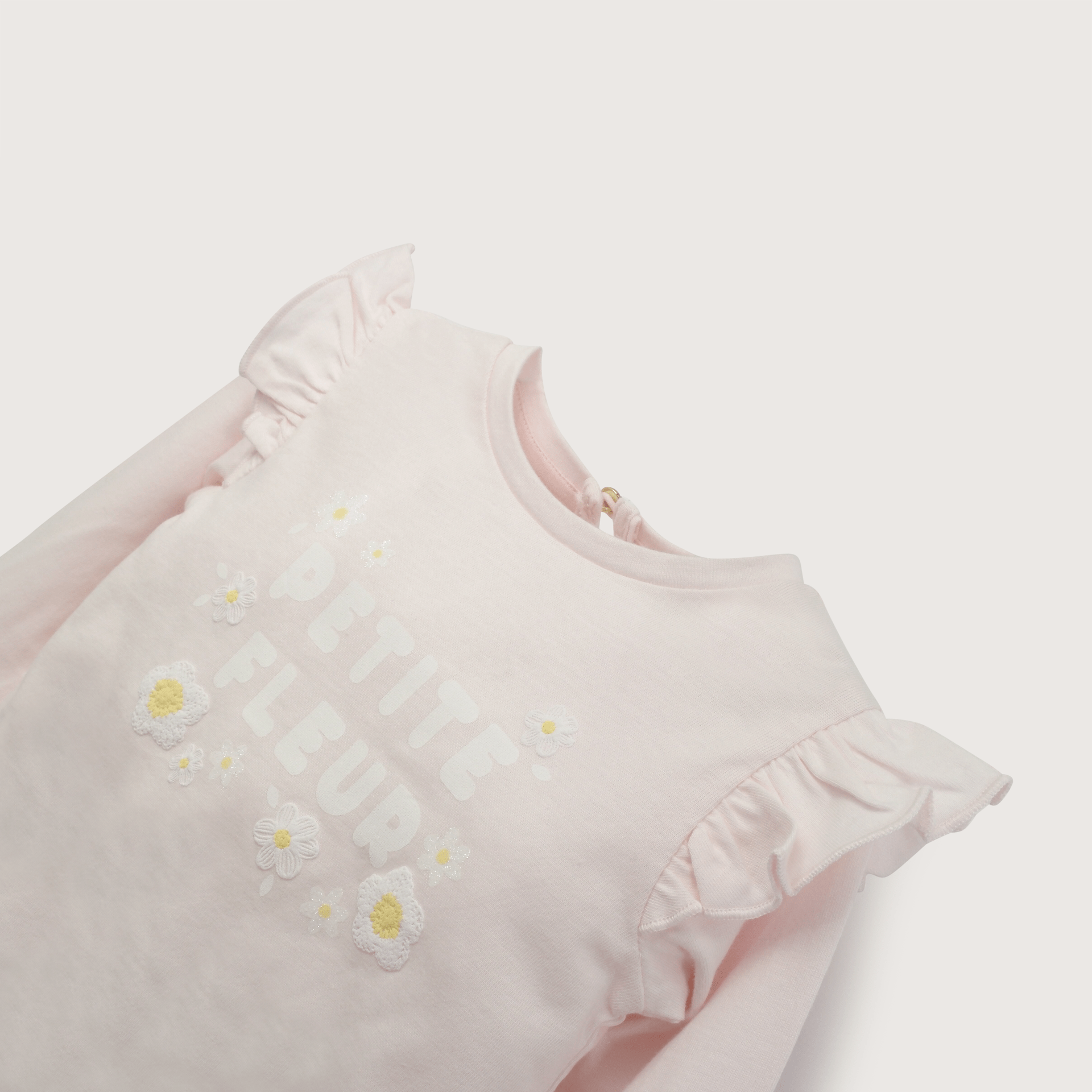 Polera manga larga rosada clara de niña-3