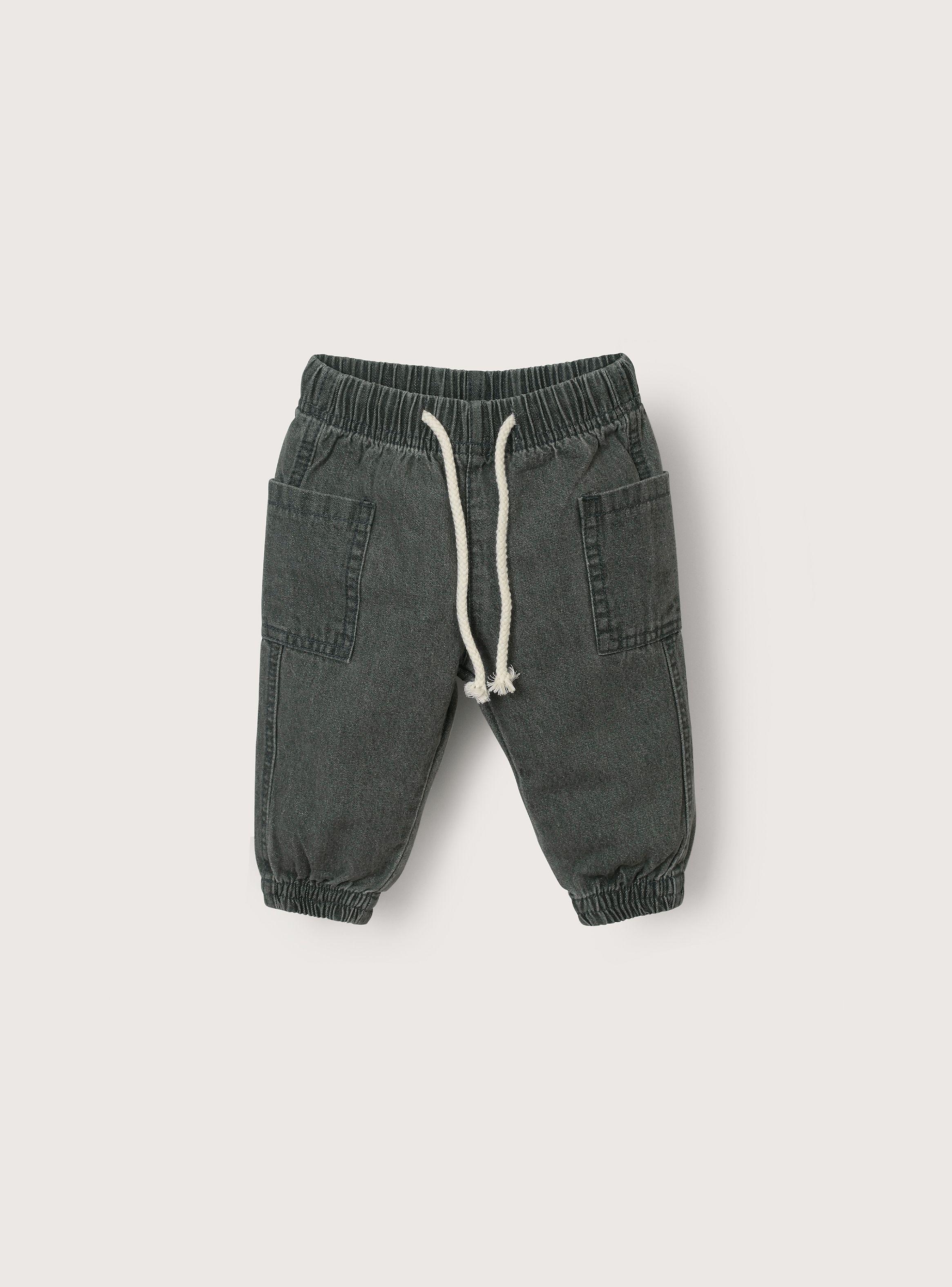 Jeans cargo de niño con puño y cintura elasticada-0