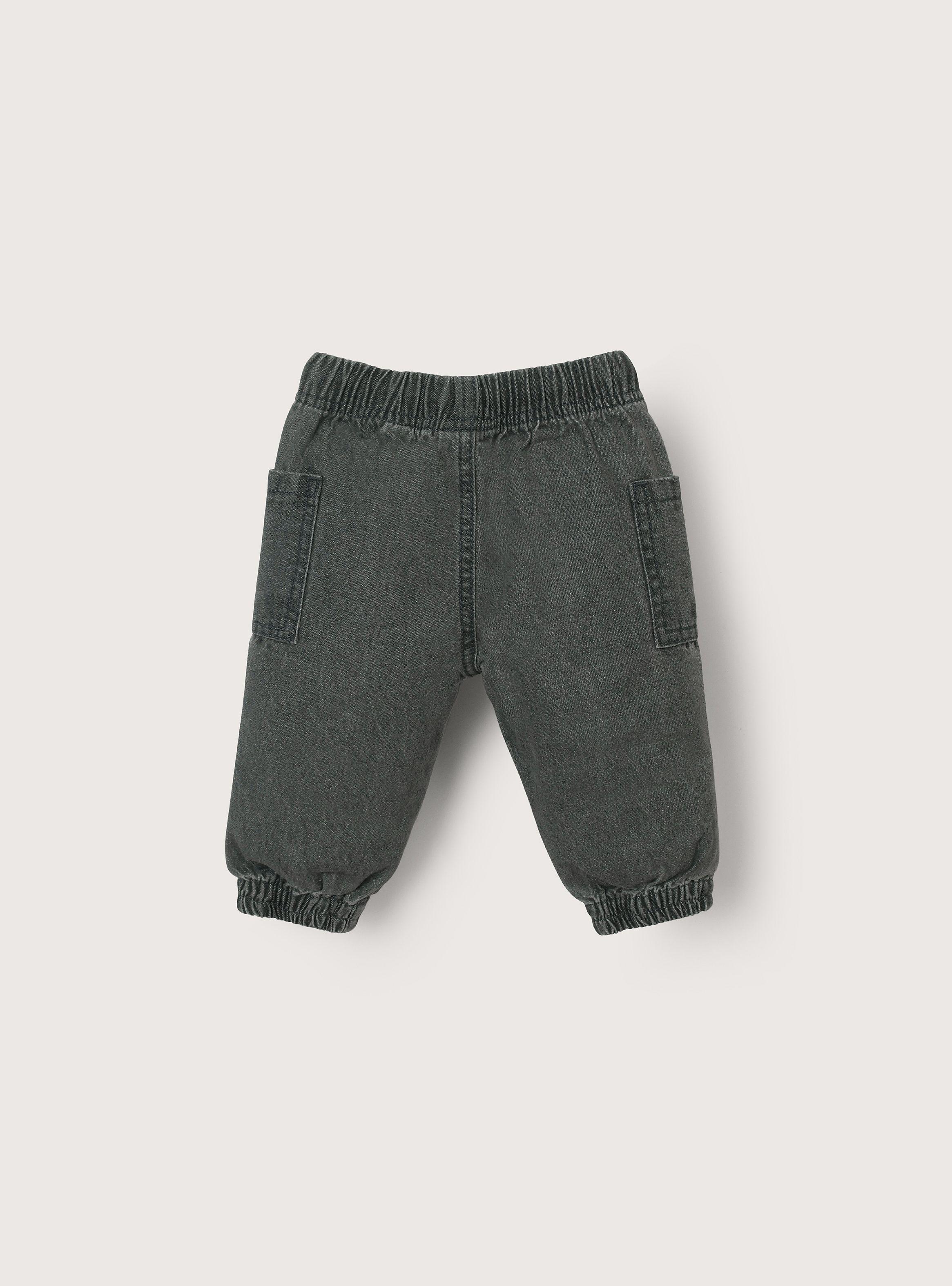 Jeans cargo de niño con puño y cintura elasticada-1