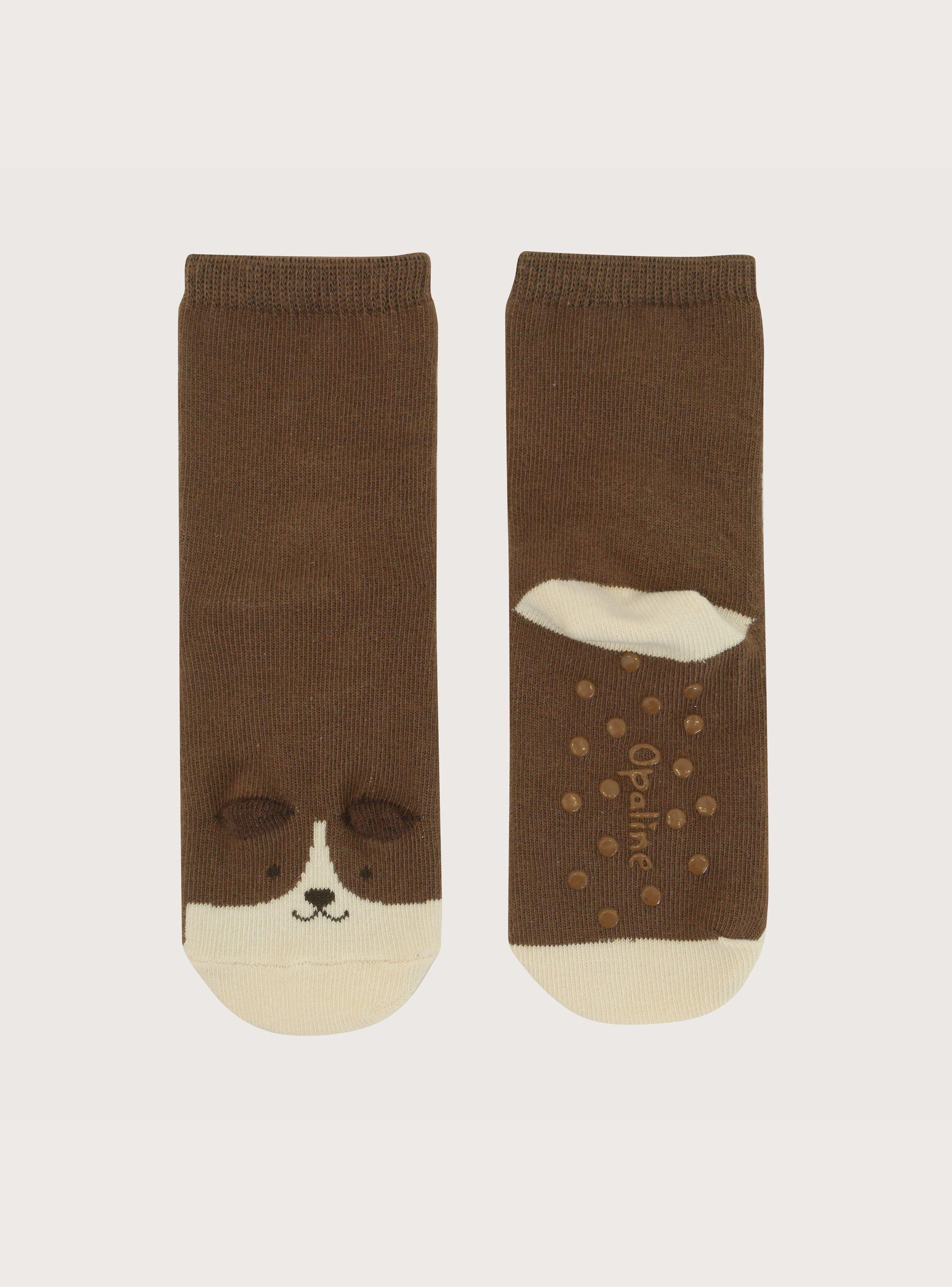Calcetin Largo Diseño Perro Café Infant Niño-0