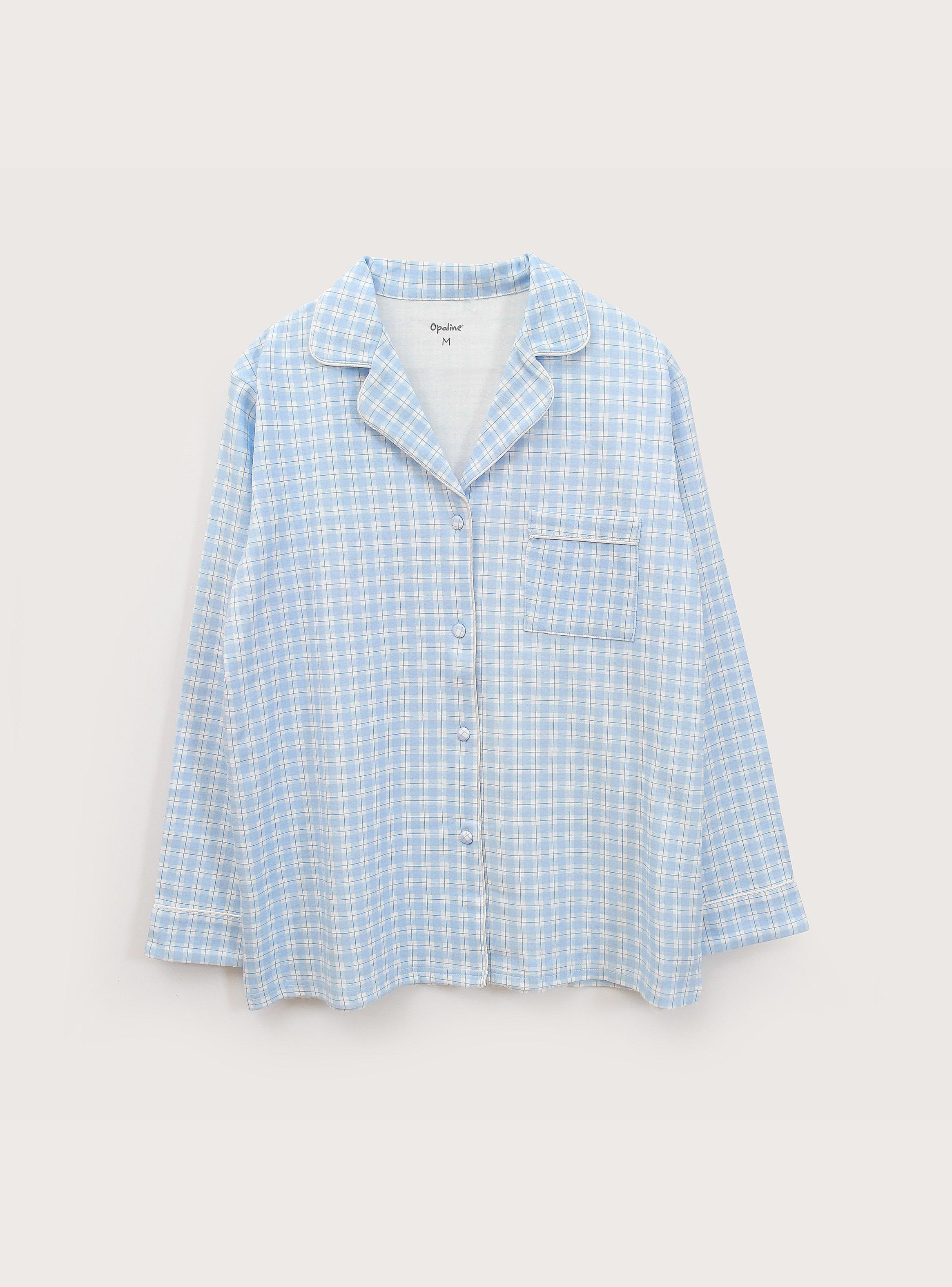 Pijama Conjunto De 2 Piezas De Mujer Celeste-2