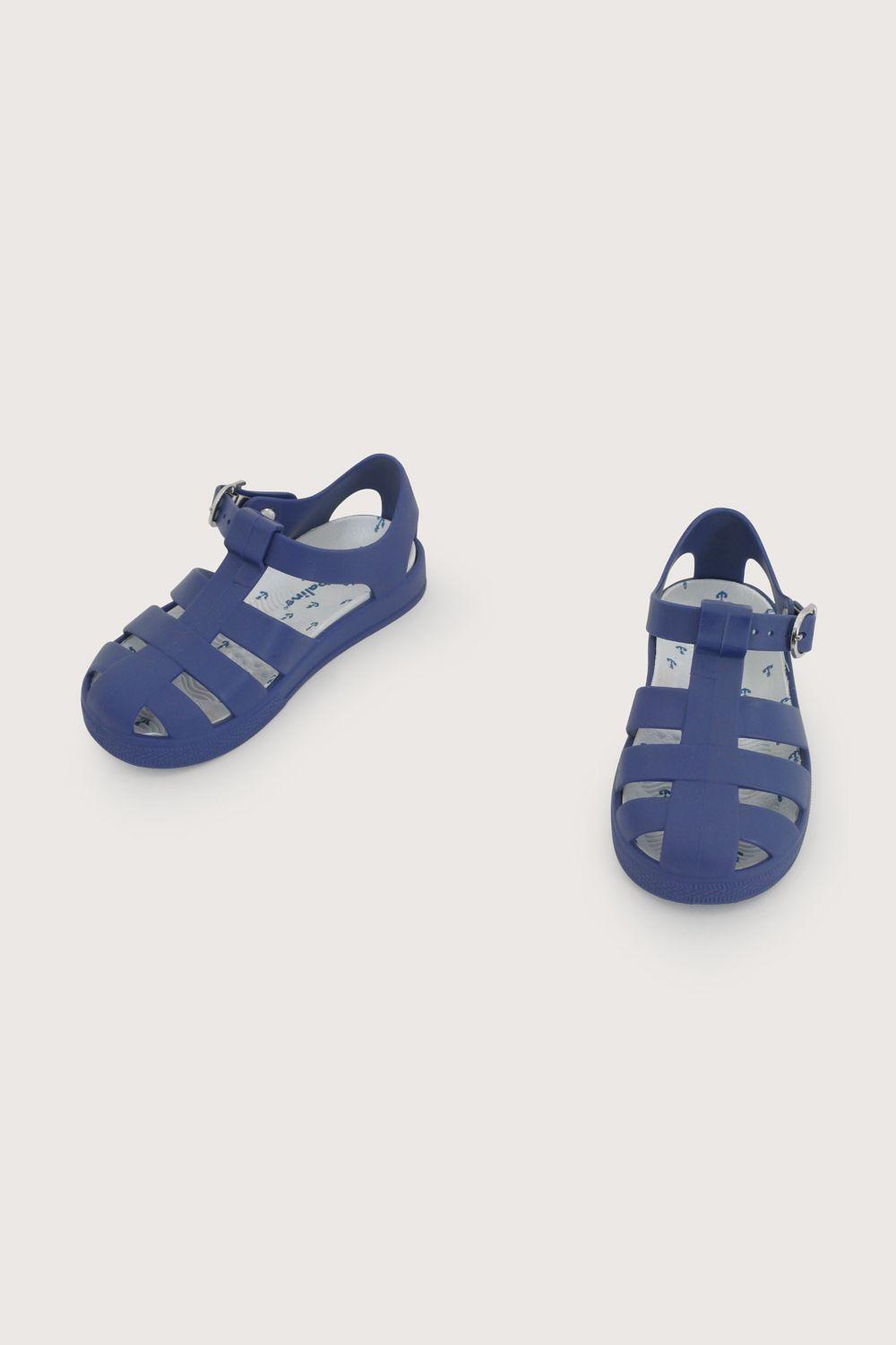 Sandalia aqua azul de niño hebilla-3