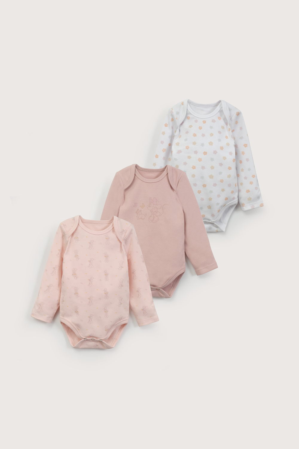 Tripack bodies manga larga disney de bebé niña-1
