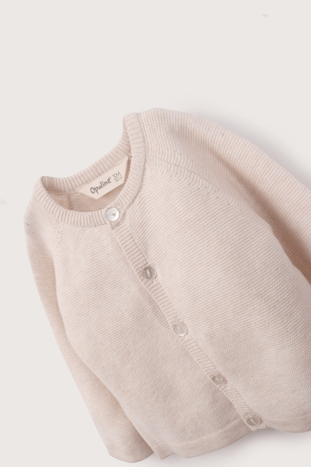 Chaleco beige de bebé unisex-3