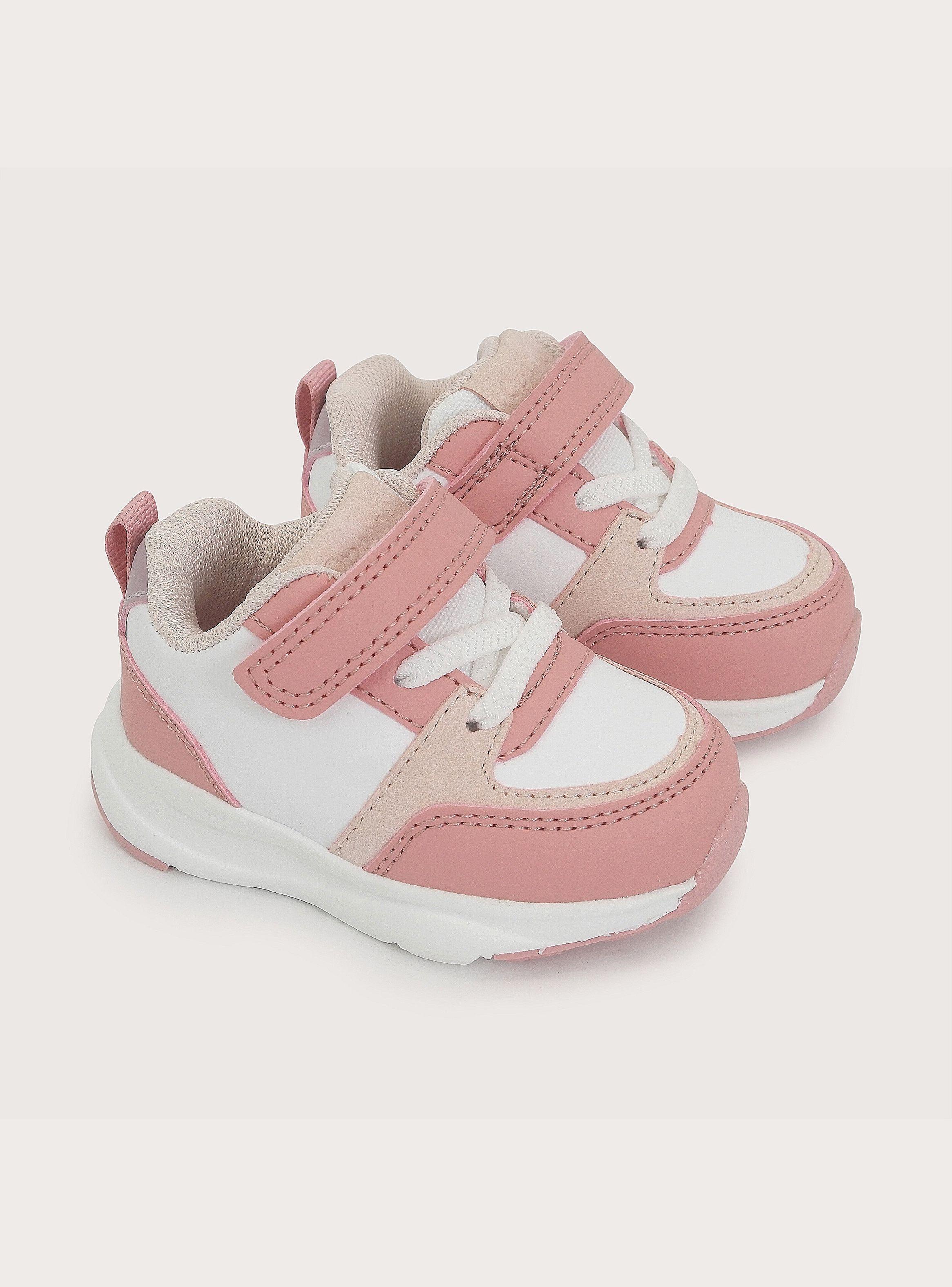 Zapatilla Sport Blanca Rosado Niña-0