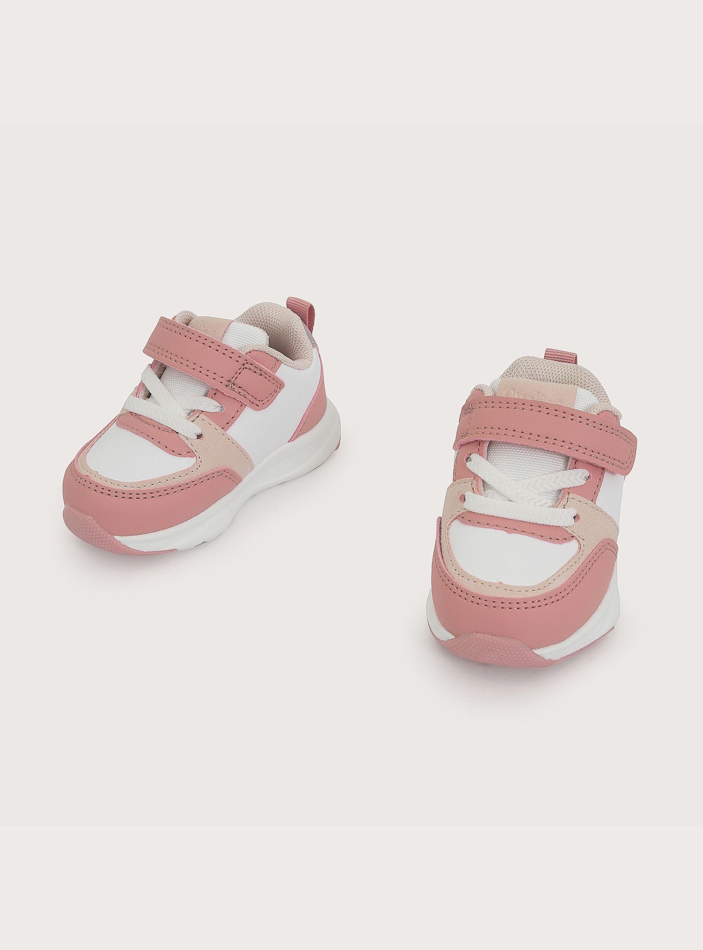 Zapatilla Sport Blanca Rosado Niña-3