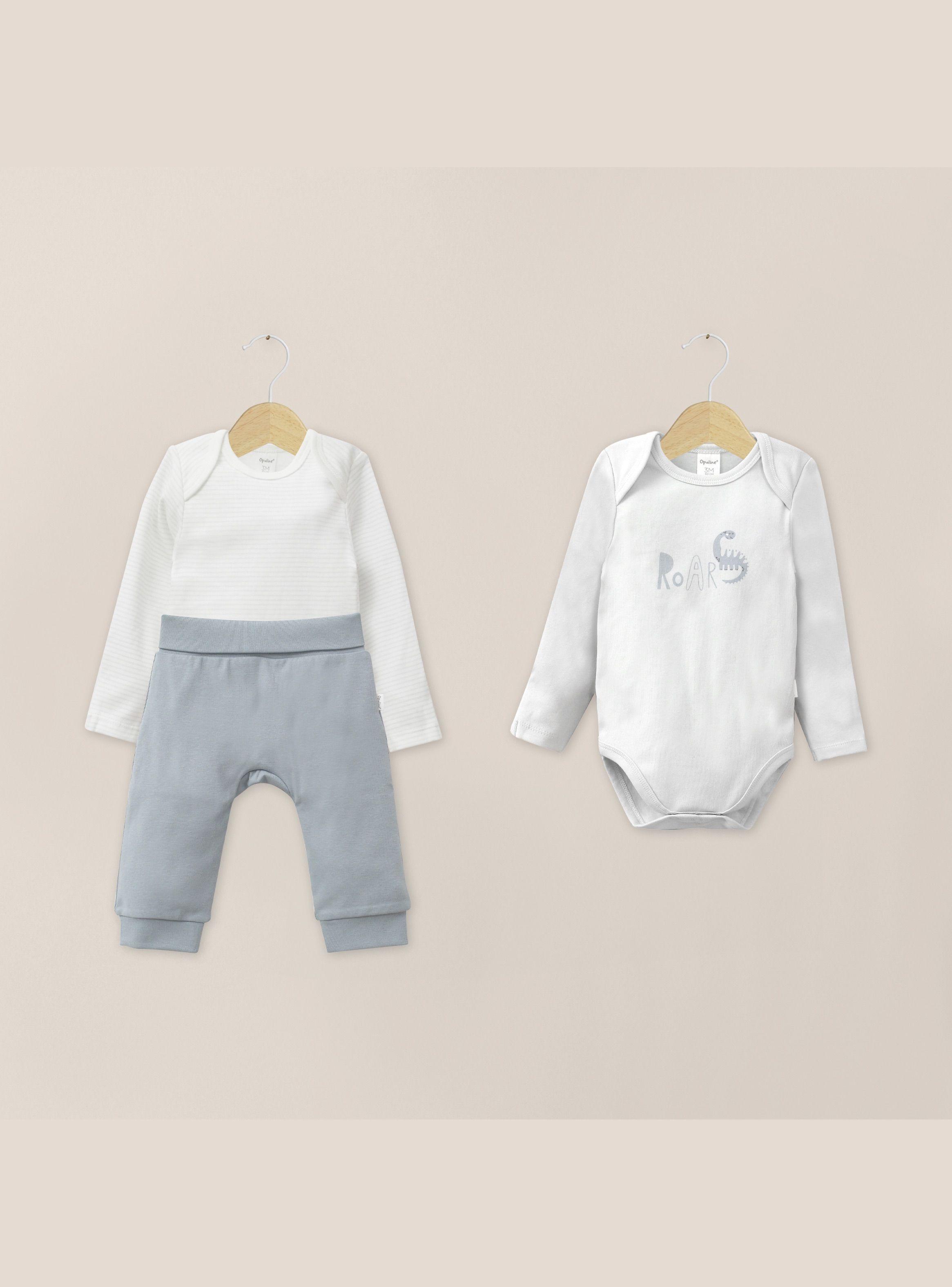 Conjunto Bodies + Pantalón Celeste Celeste Bebe Niño-0