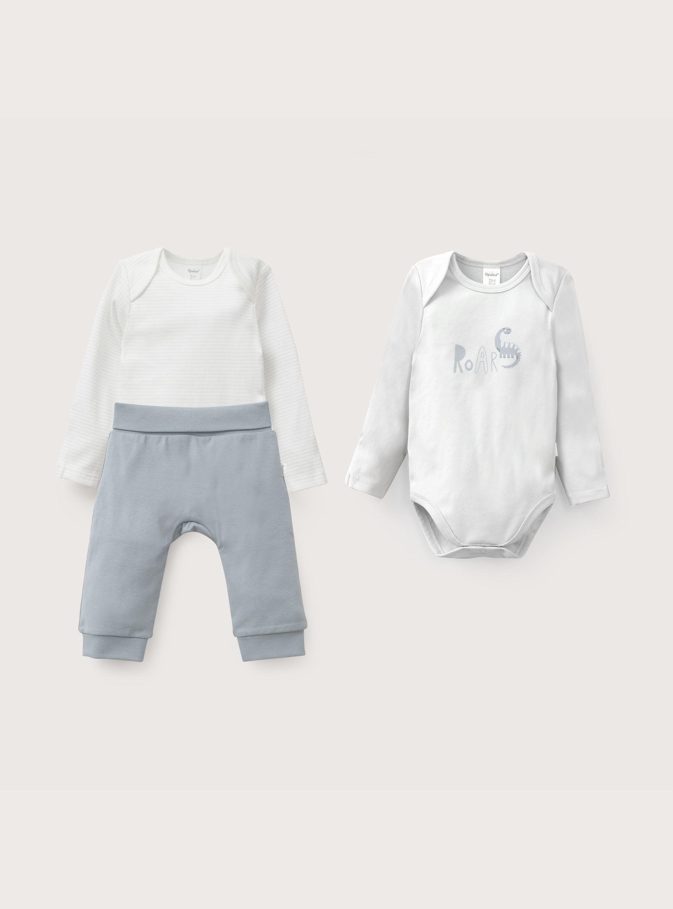 Conjunto Bodies + Pantalón Celeste Celeste Bebe Niño-1