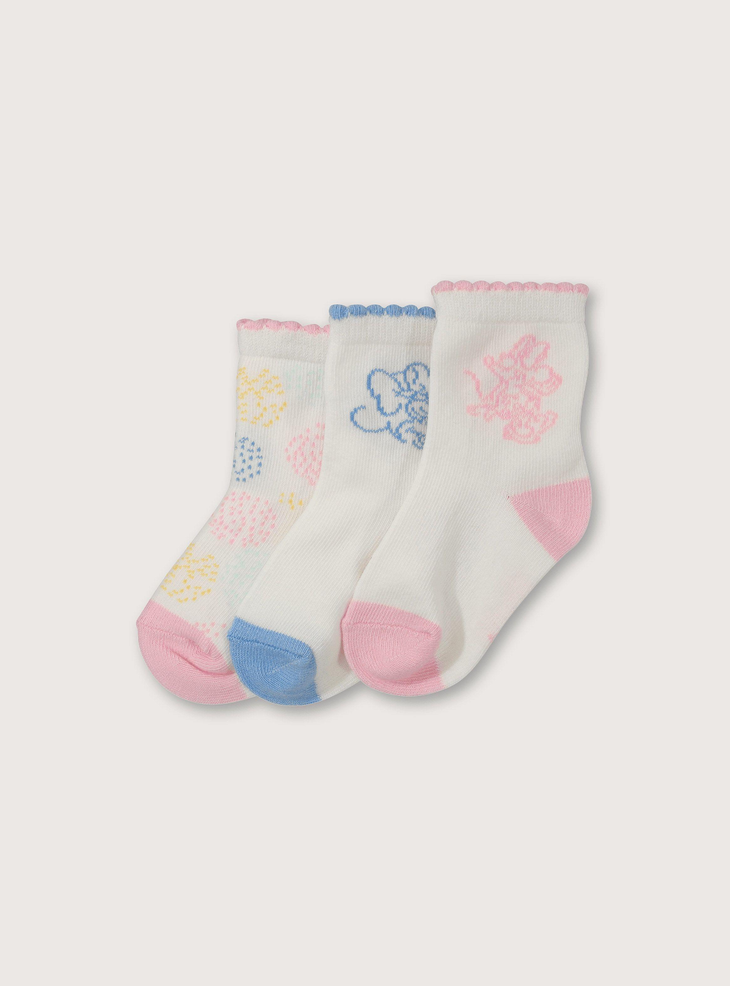 3 Pack Calcetin Rosado Disney de Niña-0