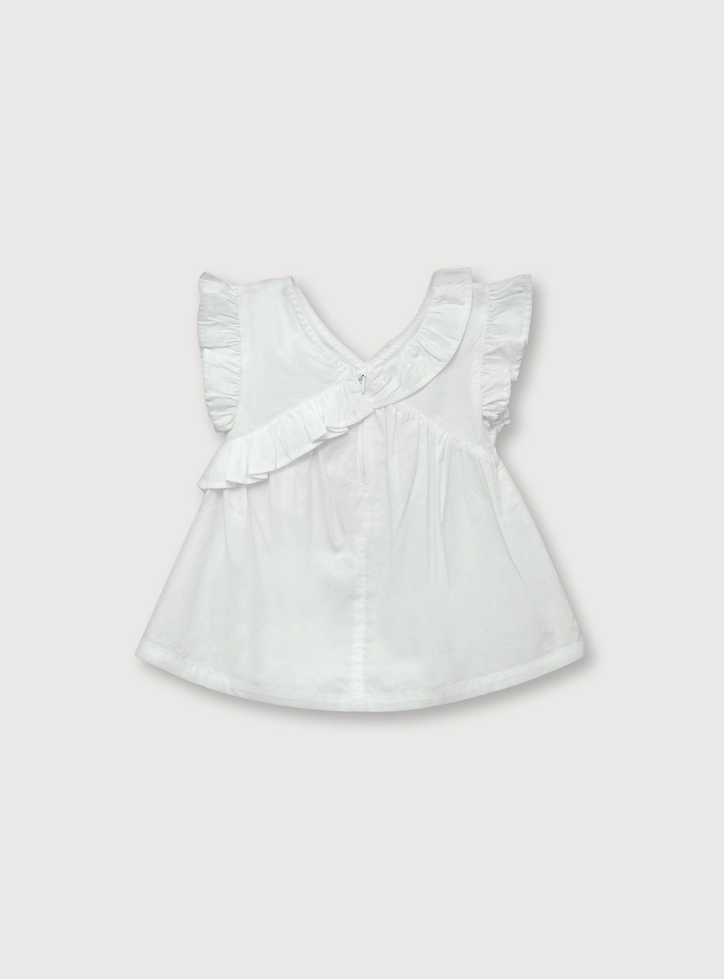 Blusa De Niña Navidad Blanco (6M A 4A) Opaline-1