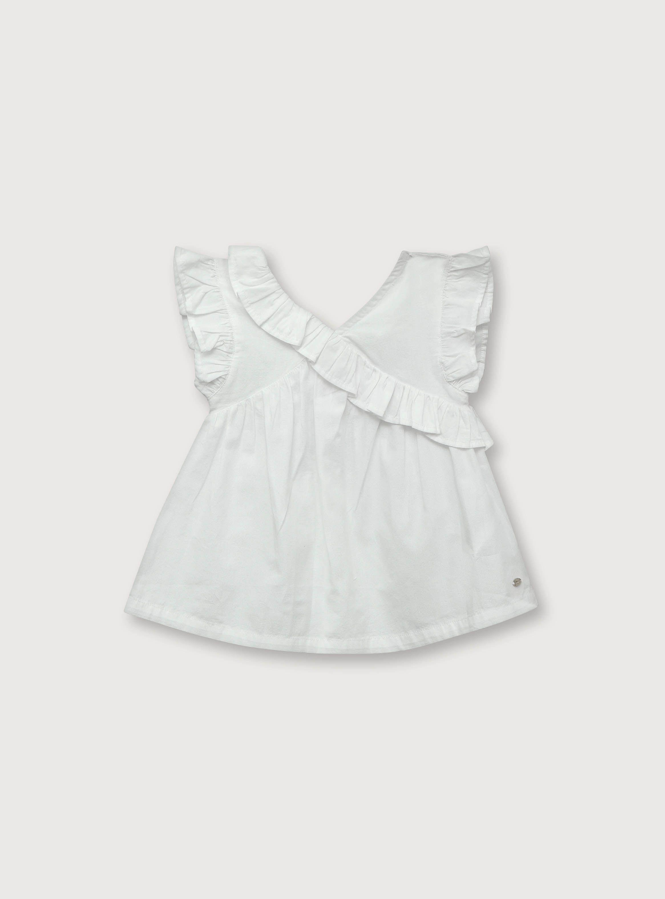 Blusa De Niña Navidad Blanco (6M A 4A) Opaline-0