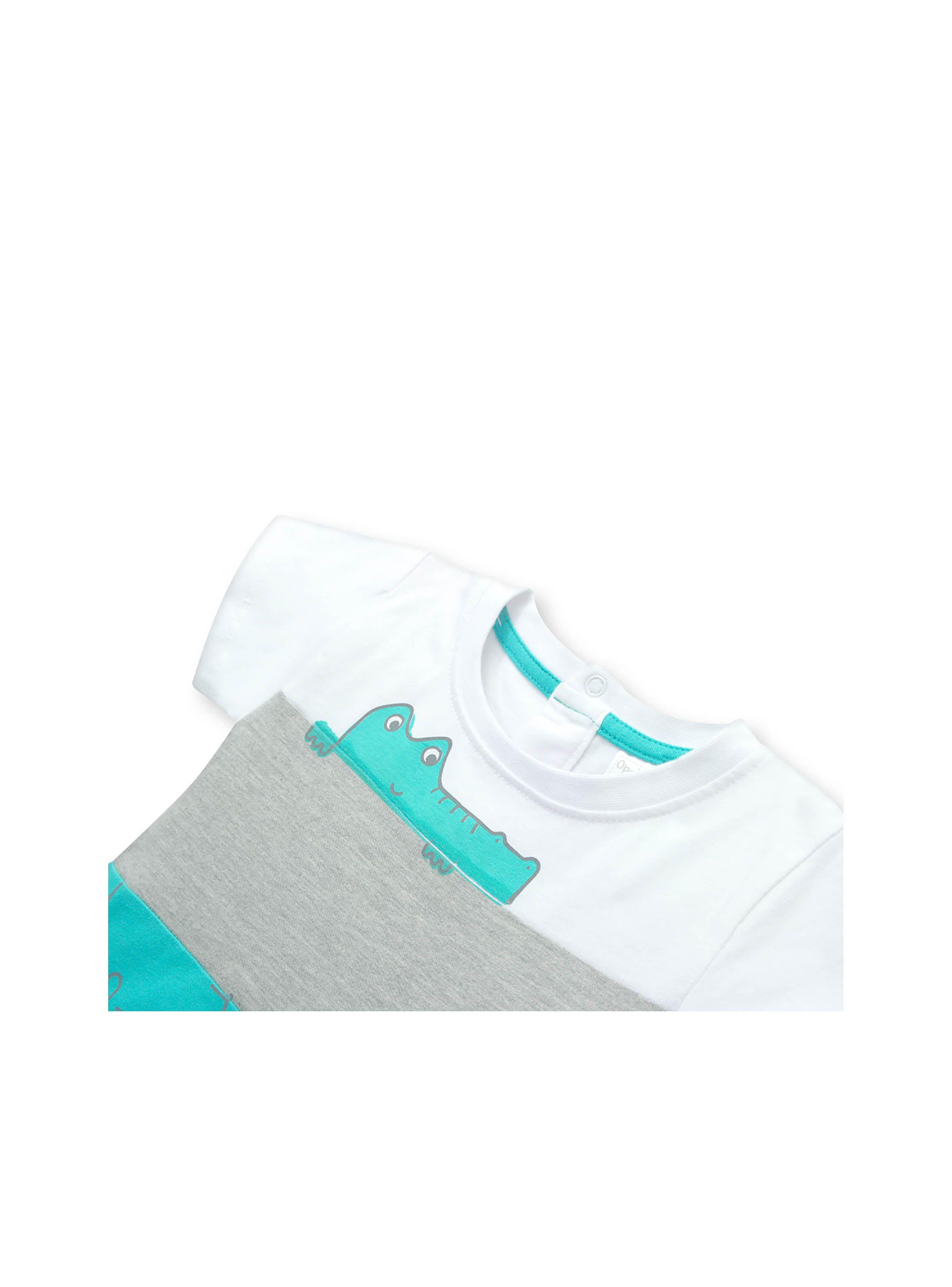 Polera De Niño Dino Blanco (6M A 4A) Opaline-2