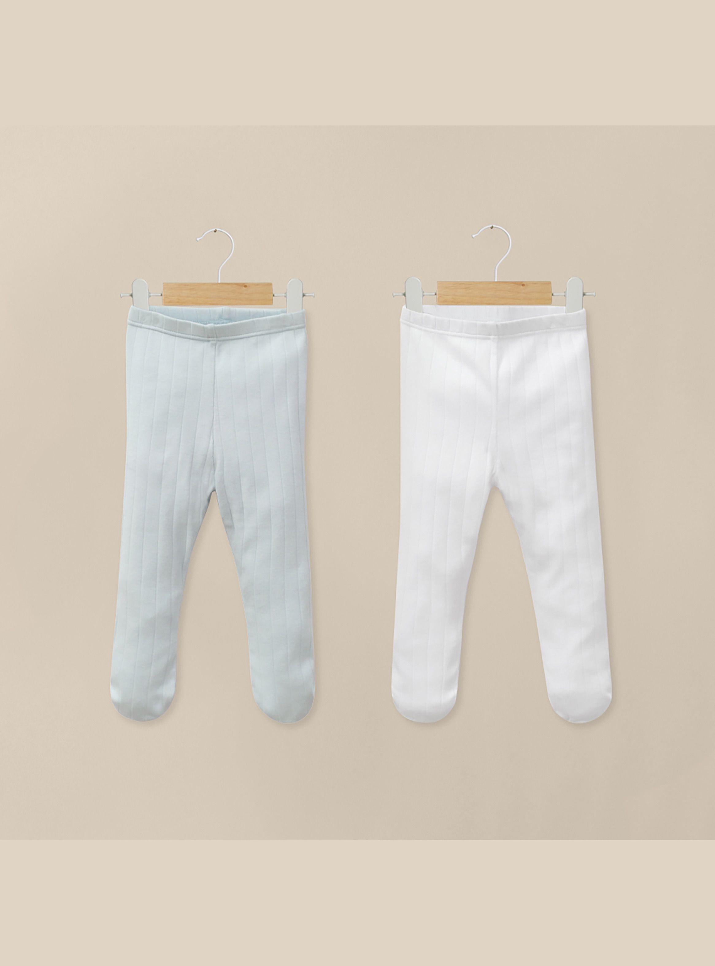 Pack 2 Panty Ballerina Blanco Diseño Celeste Bebé Niño-0
