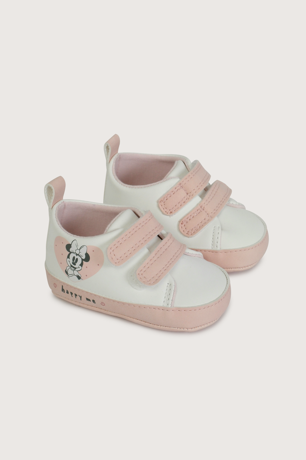 Zapatilla bebé disney blanca de niña-0