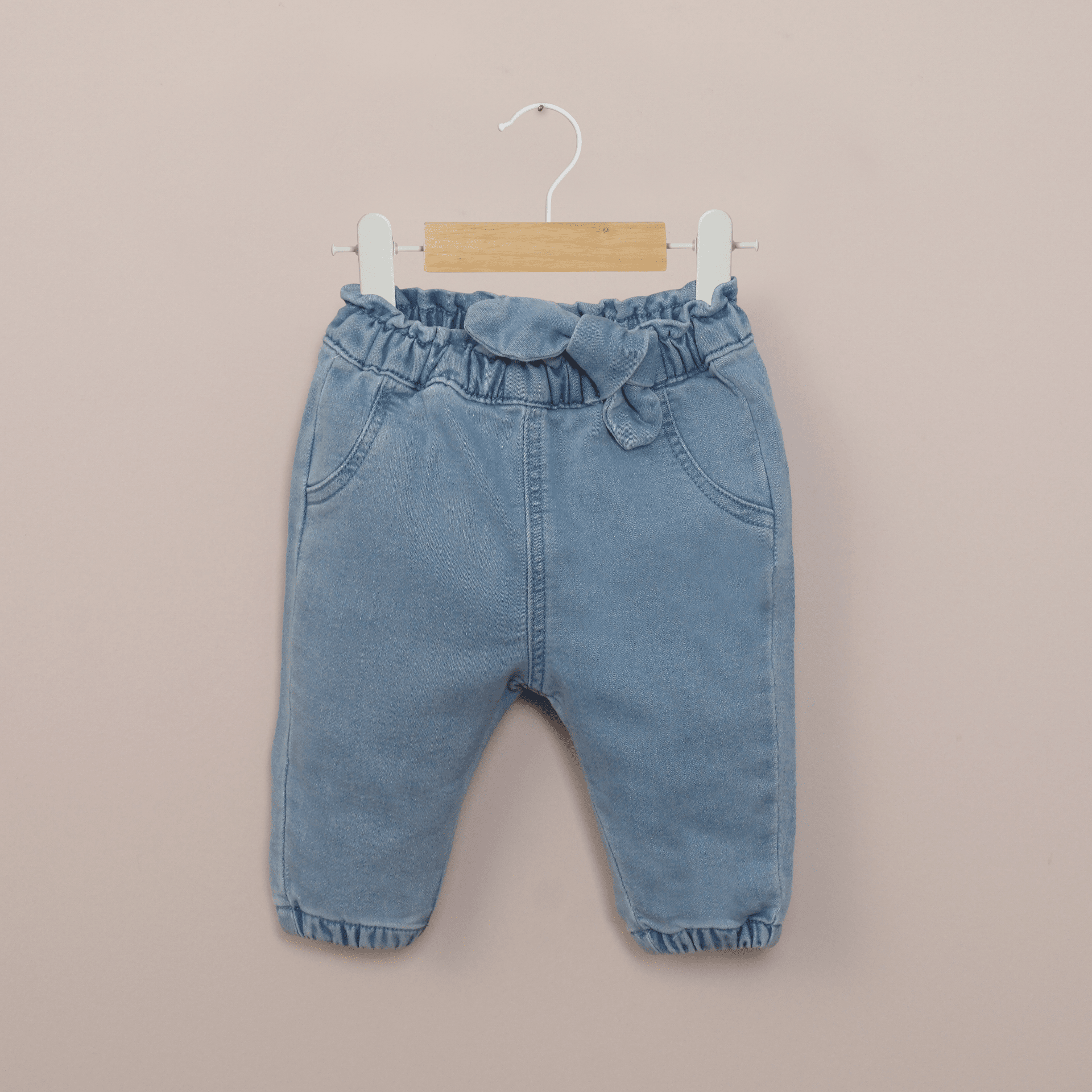 Jeans azul de bebé niña-0