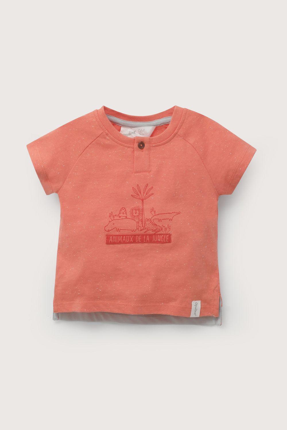 Polera manga corta roja de niño-1