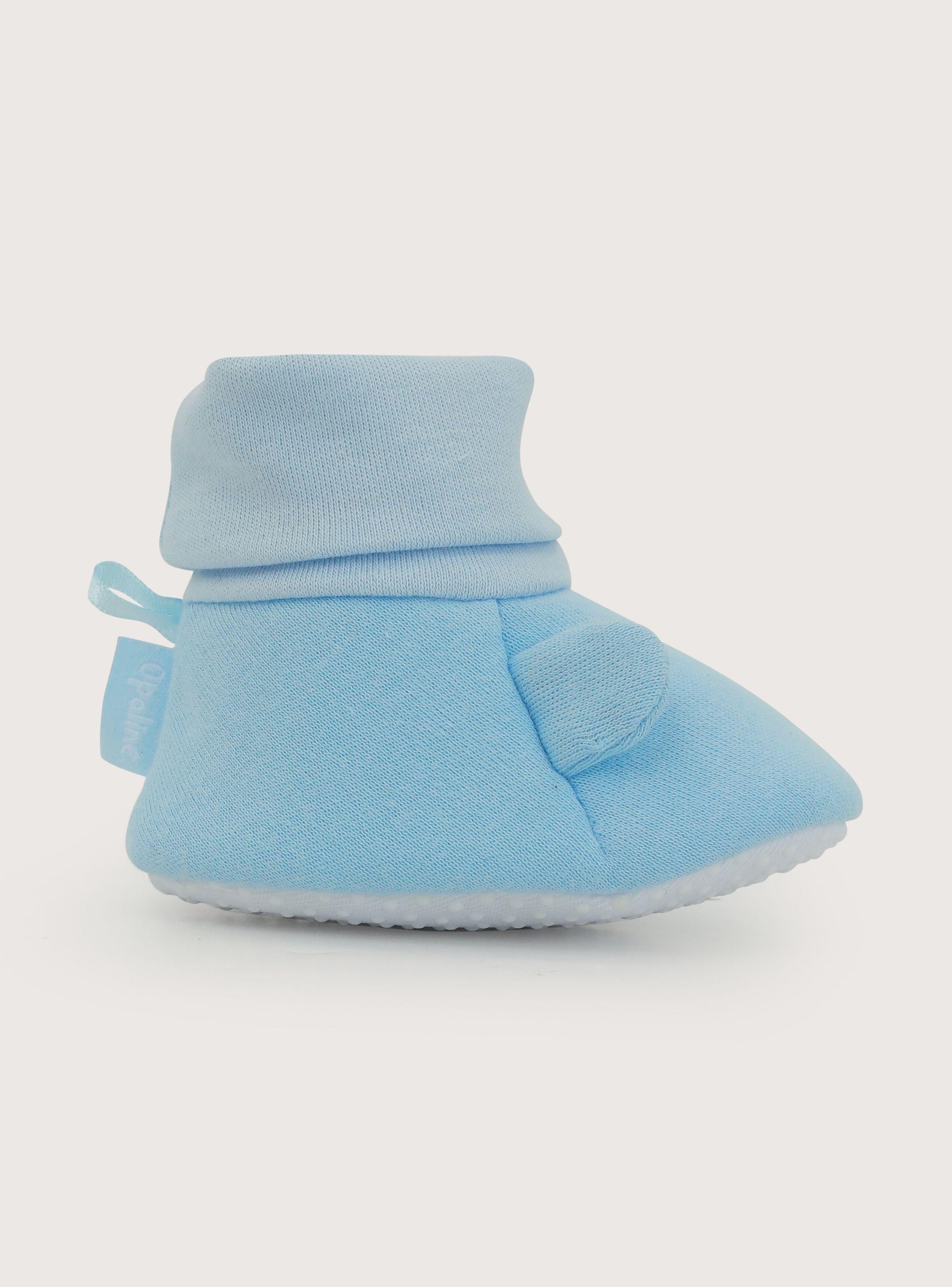 Pantufla Bebe Niño Orejas Celeste-3